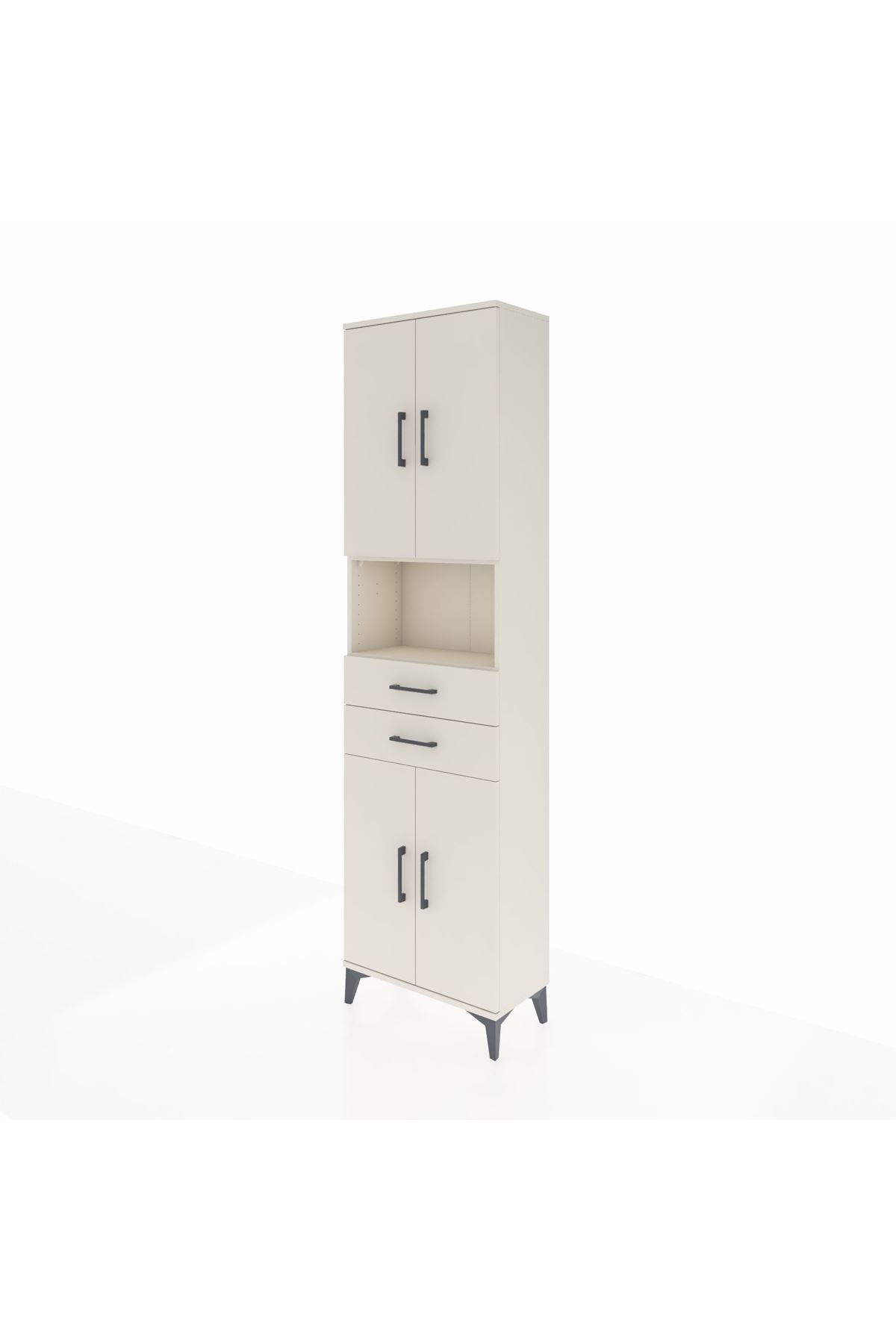 Arges Dolap 4 Raflı 2 Çekmeceli 4 Kapaklı 60x30x221 - S29M240V1A