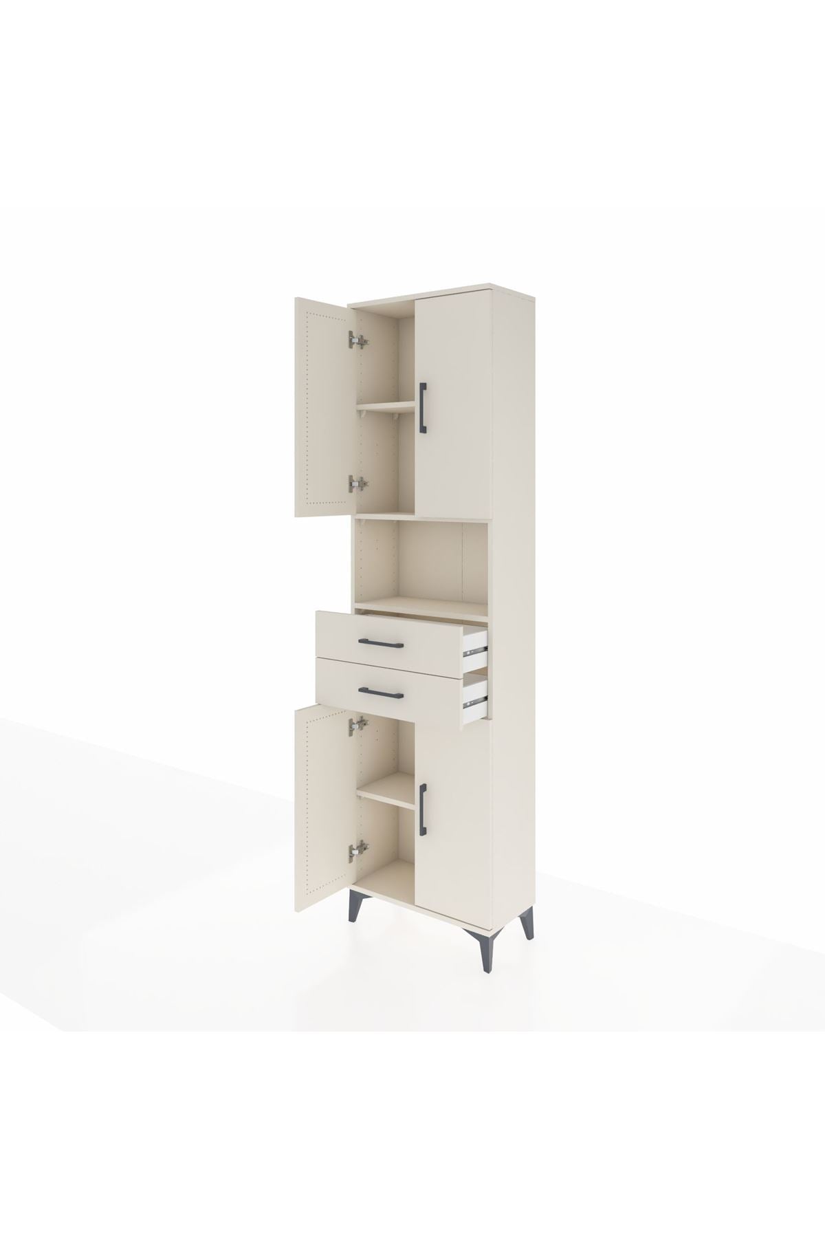 Arges Dolap 4 Raflı 2 Çekmeceli 4 Kapaklı 60x30x221 - S29M240V1A
