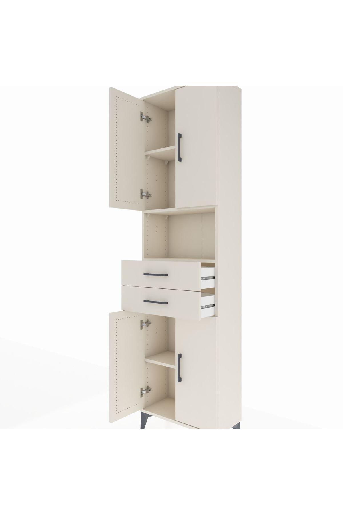 Arges Dolap 4 Raflı 2 Çekmeceli 4 Kapaklı 60x30x221 - S29M240V1A