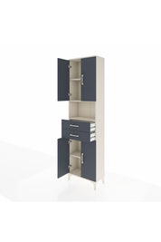 Arges Dolap 4 Raflı 2 Çekmeceli 4 Kapaklı 60x30x221 - S29M240V2A