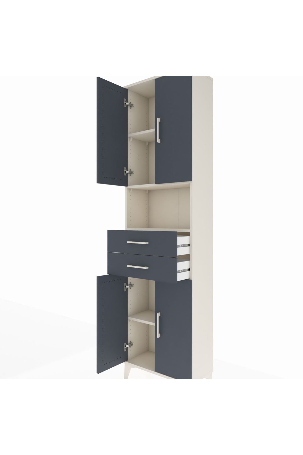Arges Dolap 4 Raflı 2 Çekmeceli 4 Kapaklı 60x30x221 - S29M240V2A