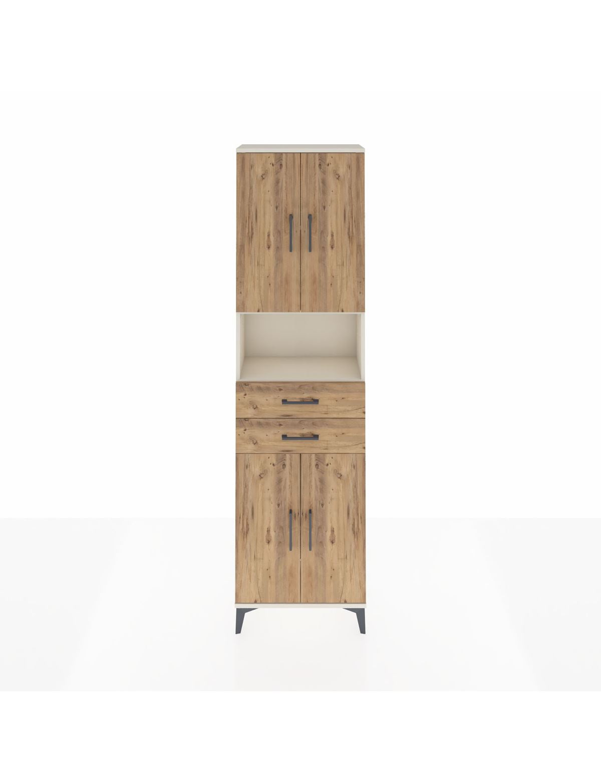 Arges Dolap 4 Raflı 2 Çekmeceli 4 Kapaklı 60x30x221 - S29M240V3A