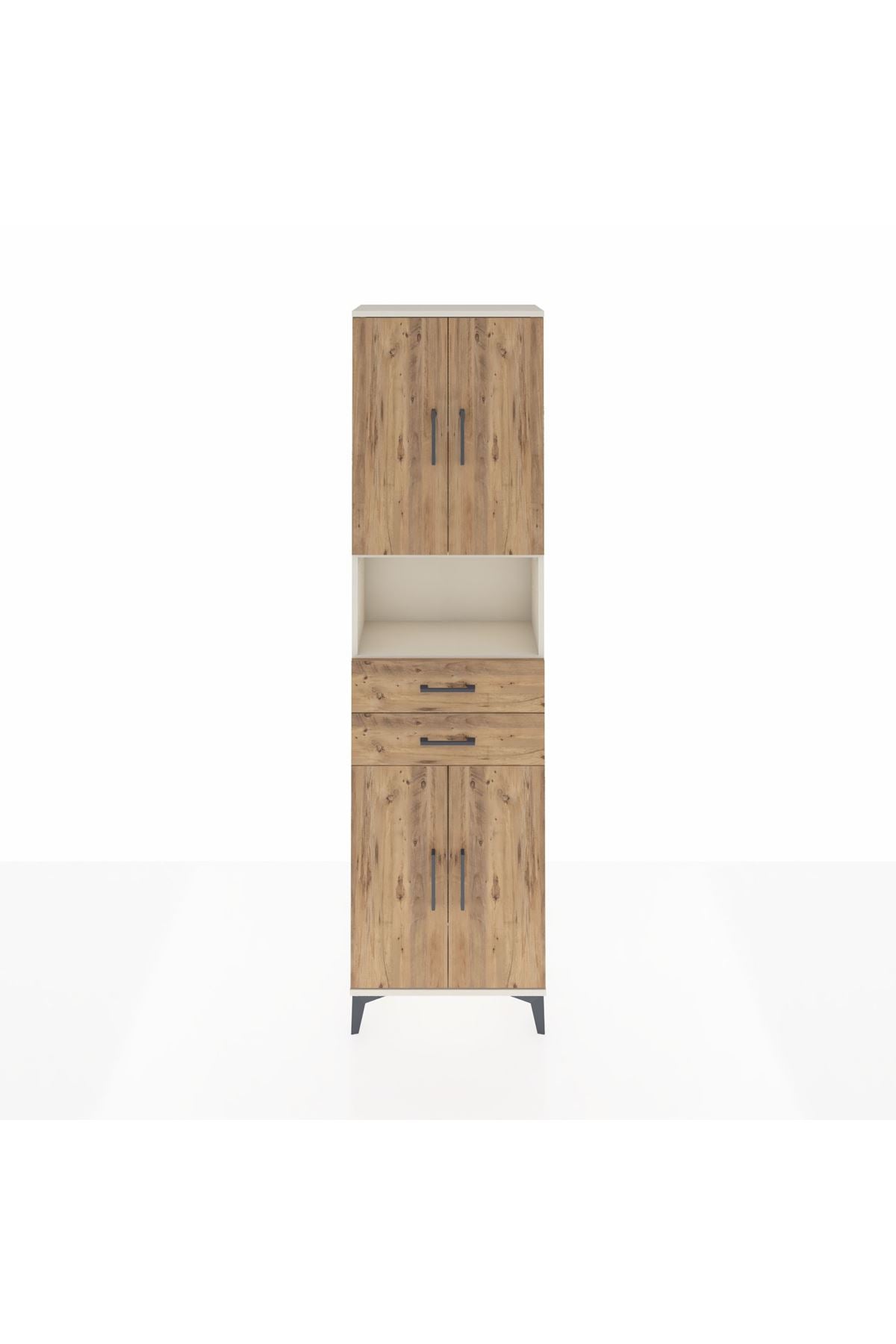 Arges Dolap 4 Raflı 2 Çekmeceli 4 Kapaklı 60x30x221 - S29M240V3A