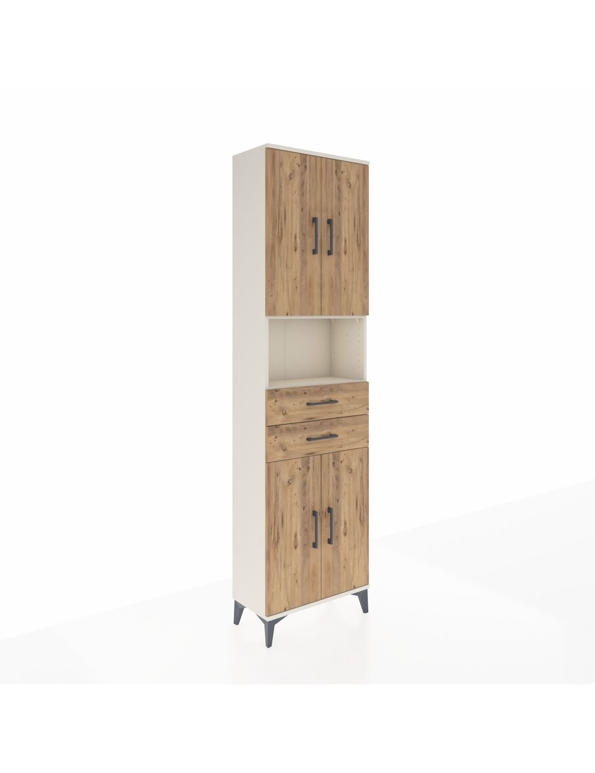 Arges Dolap 4 Raflı 2 Çekmeceli 4 Kapaklı 60x30x221 - S29M240V3A
