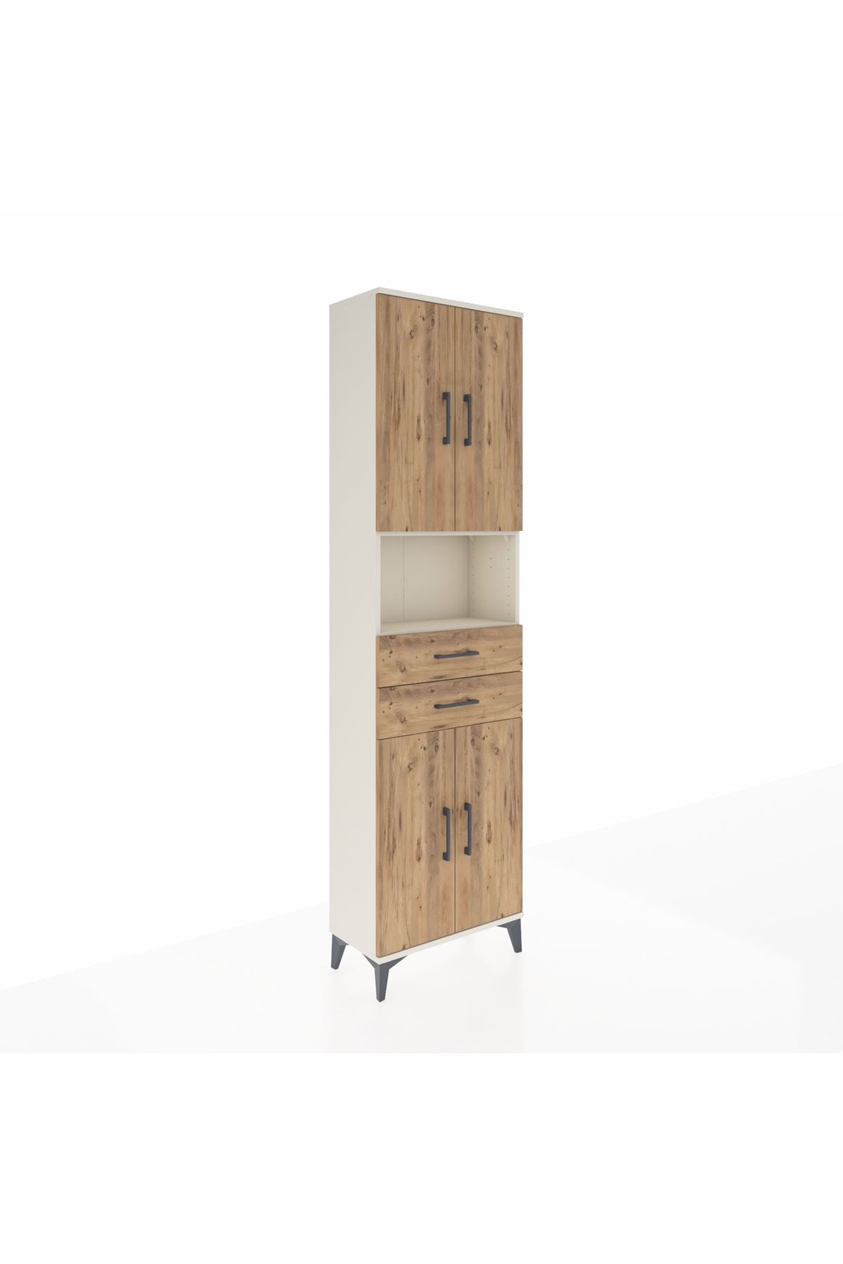 Arges Dolap 4 Raflı 2 Çekmeceli 4 Kapaklı 60x30x221 - S29M240V3A