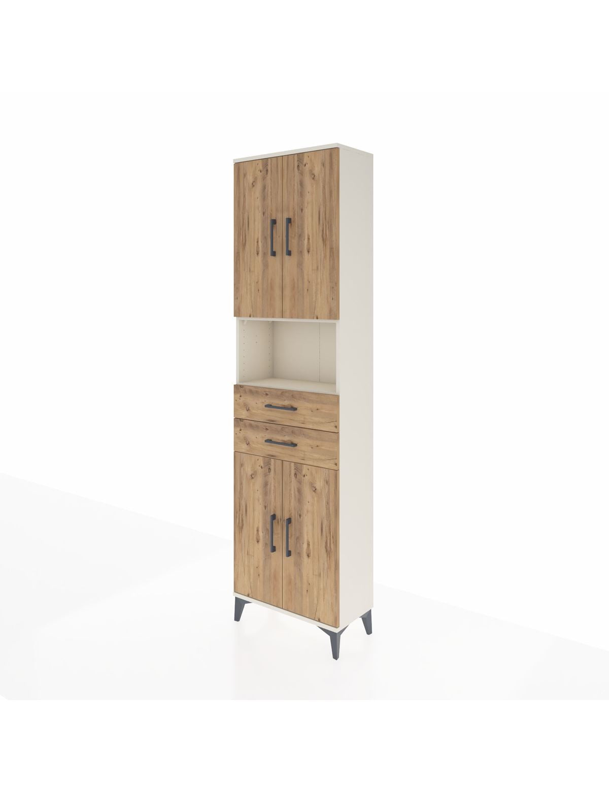 Arges Dolap 4 Raflı 2 Çekmeceli 4 Kapaklı 60x30x221 - S29M240V3A