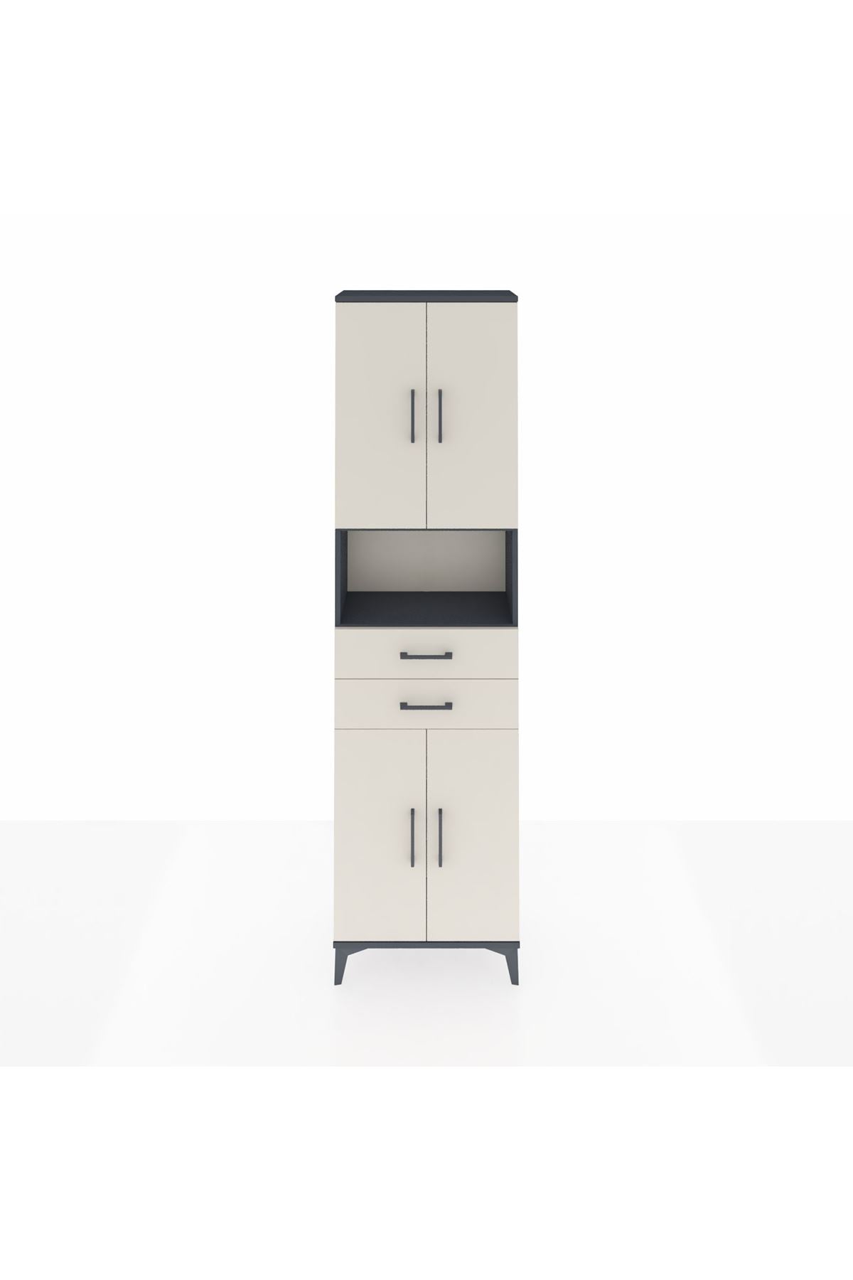 Arges Dolap 4 Raflı 2 Çekmeceli 4 Kapaklı 60x30x221 - S29M240V4A