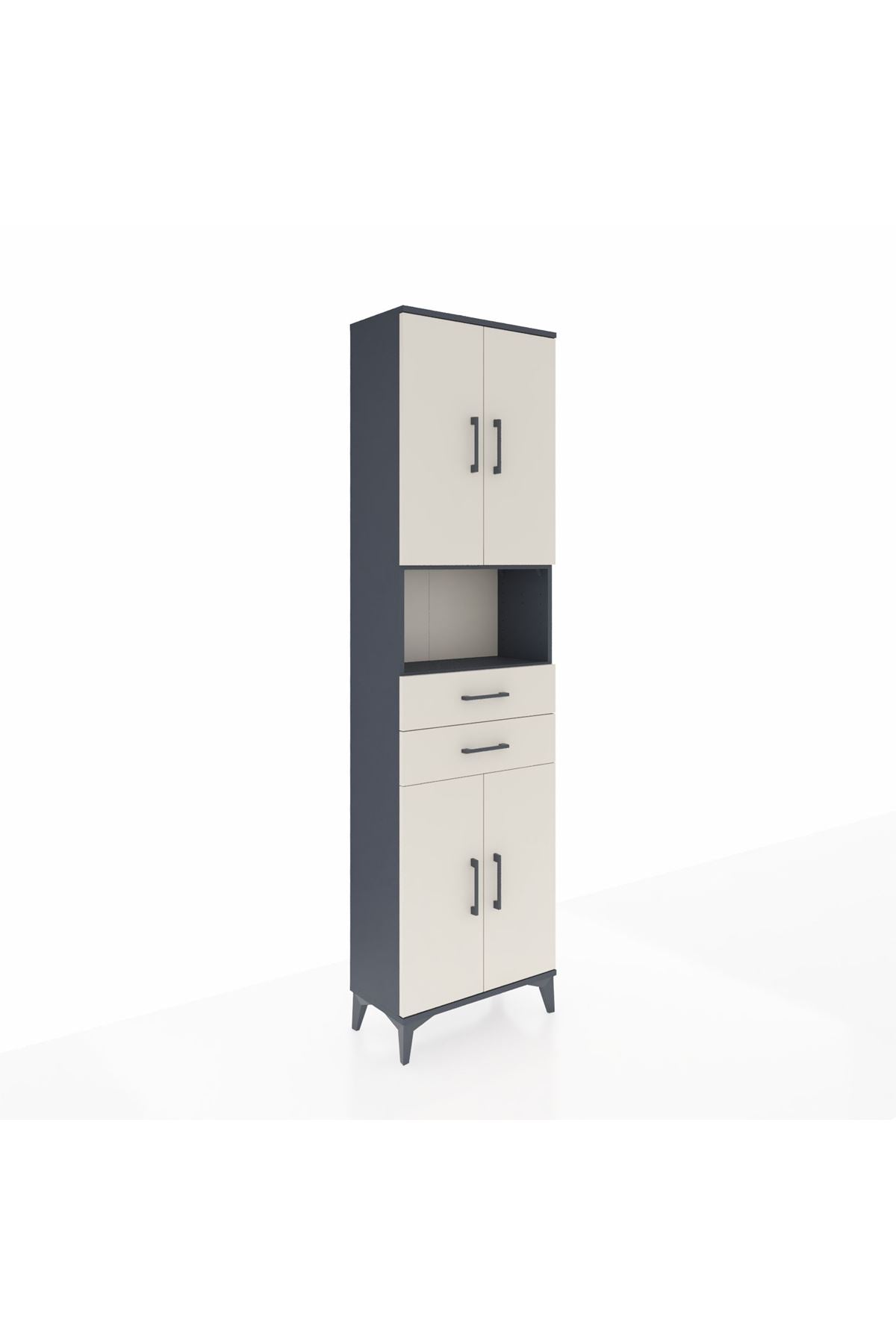 Arges Dolap 4 Raflı 2 Çekmeceli 4 Kapaklı 60x30x221 - S29M240V4A