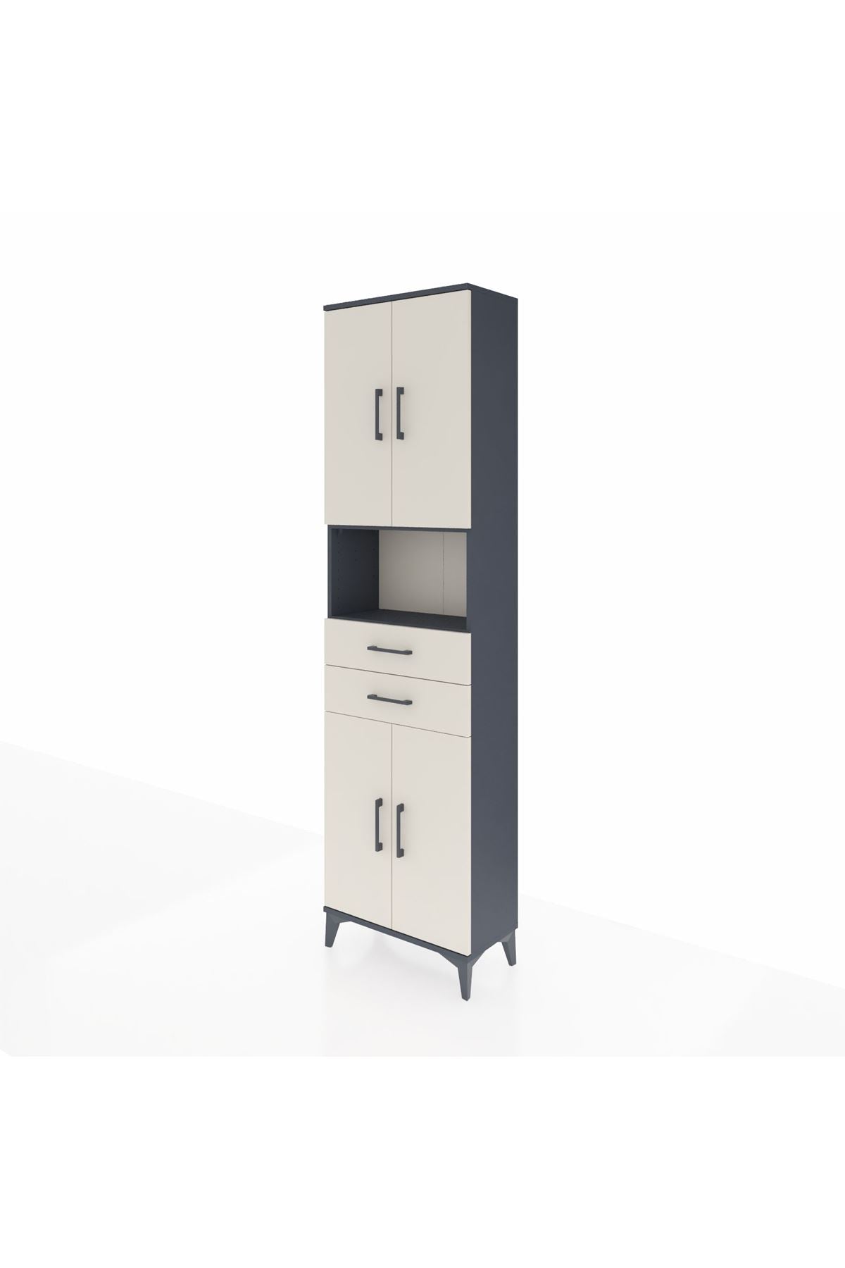 Arges Dolap 4 Raflı 2 Çekmeceli 4 Kapaklı 60x30x221 - S29M240V4A