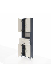 Arges Dolap 4 Raflı 2 Çekmeceli 4 Kapaklı 60x30x221 - S29M240V4A