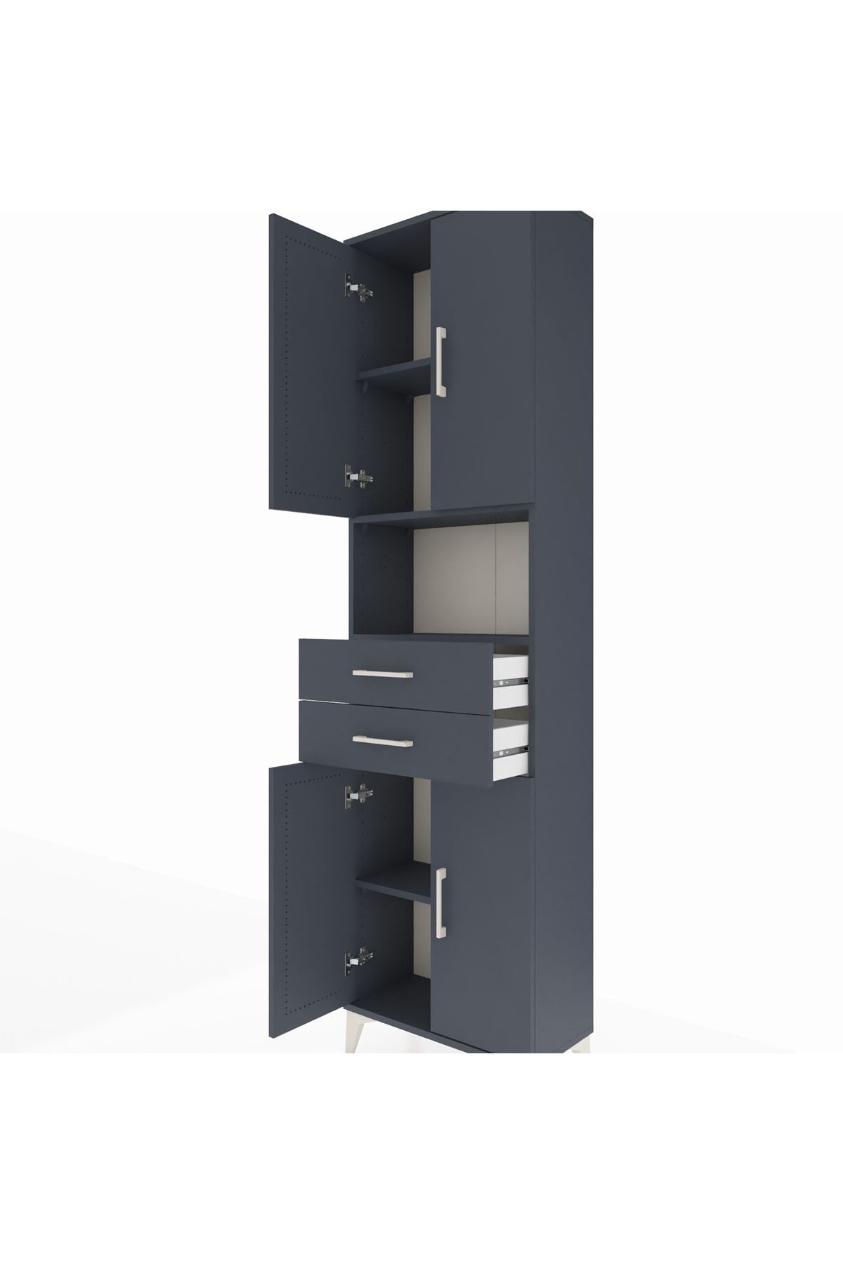 Arges Dolap 4 Raflı 2 Çekmeceli 4 Kapaklı 60x30x221 - S29M240V5A