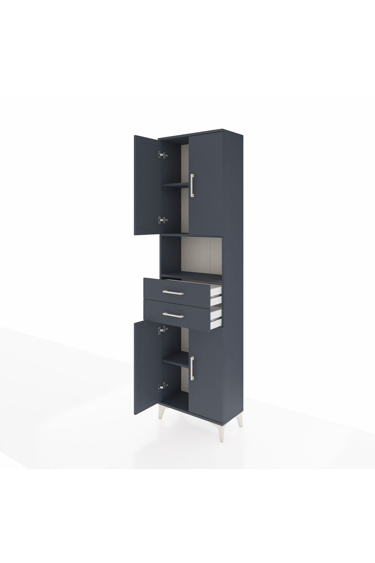 Arges Dolap 4 Raflı 2 Çekmeceli 4 Kapaklı 60x30x221 - S29M240V5A