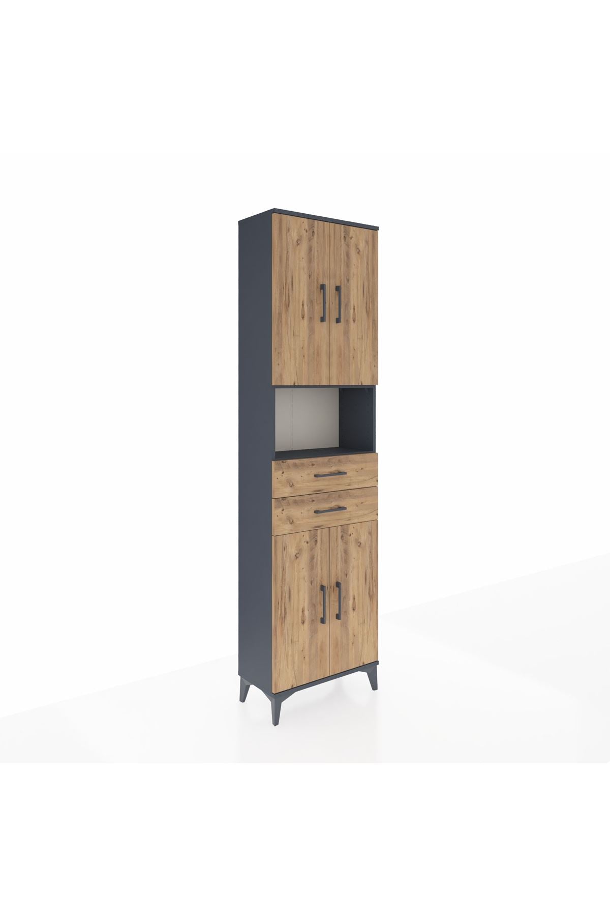 Arges Dolap 4 Raflı 2 Çekmeceli 4 Kapaklı 60x30x221 - S29M240V6A
