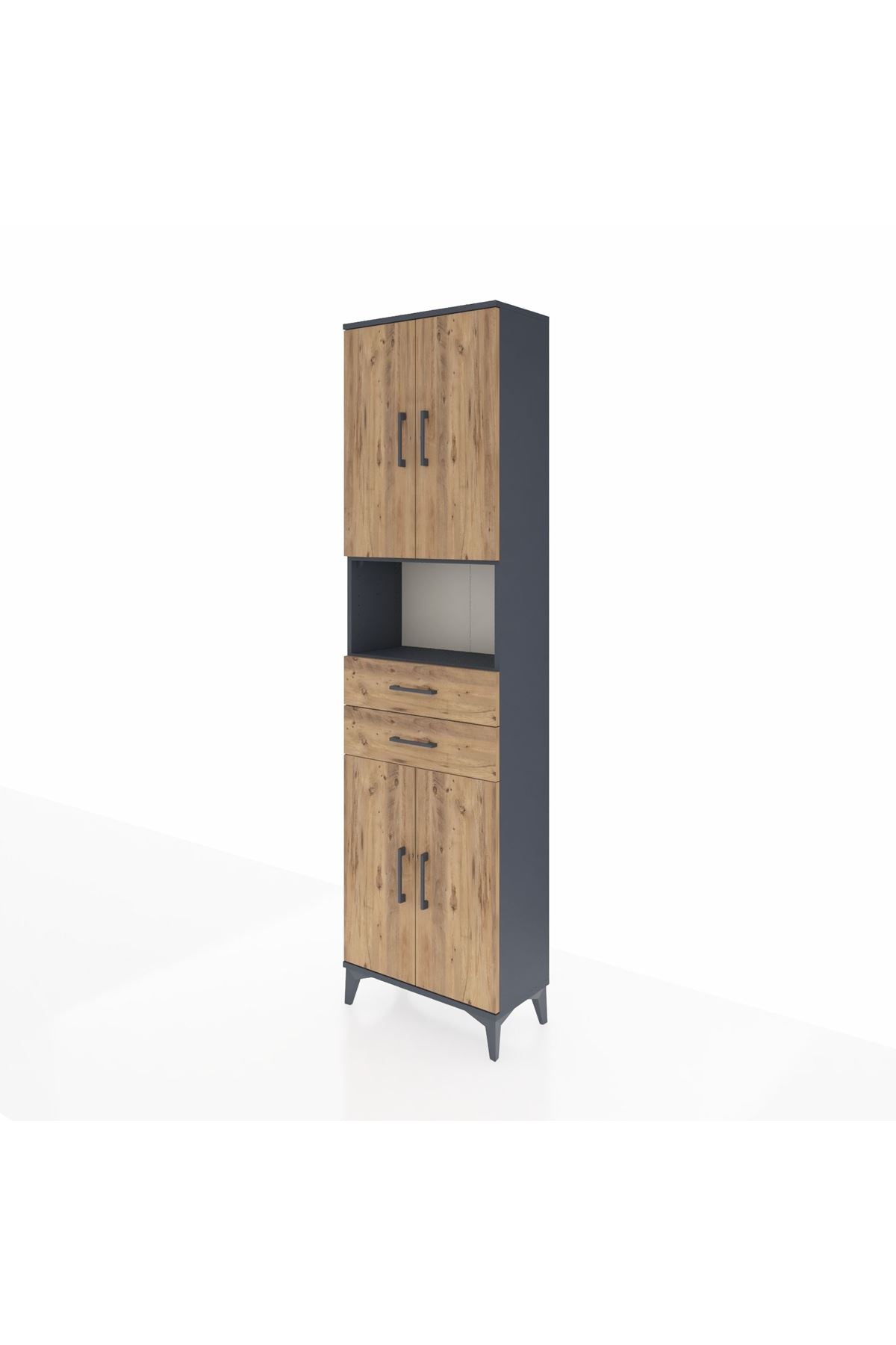 Arges Dolap 4 Raflı 2 Çekmeceli 4 Kapaklı 60x30x221 - S29M240V6A