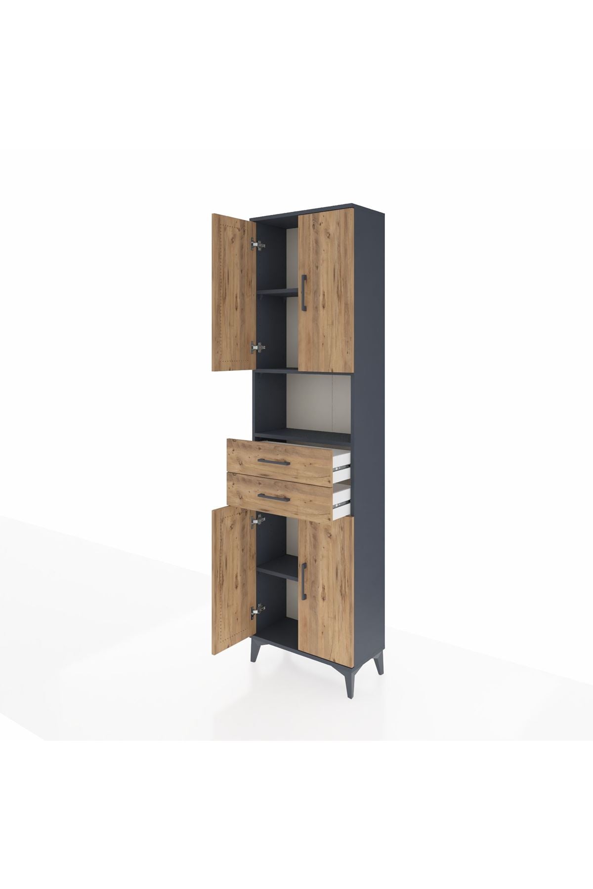 Arges Dolap 4 Raflı 2 Çekmeceli 4 Kapaklı 60x30x221 - S29M240V6A