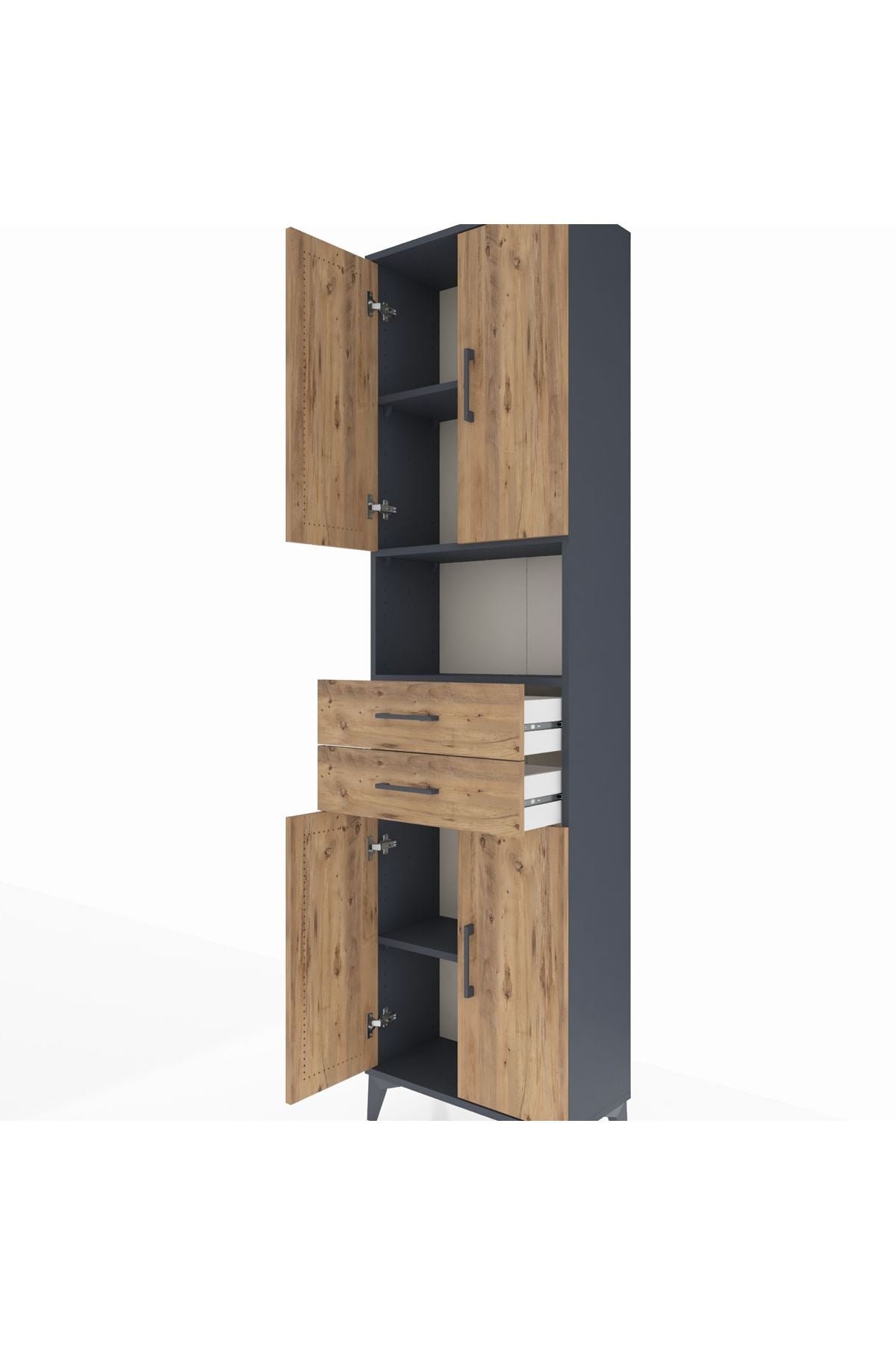 Arges Dolap 4 Raflı 2 Çekmeceli 4 Kapaklı 60x30x221 - S29M240V6A