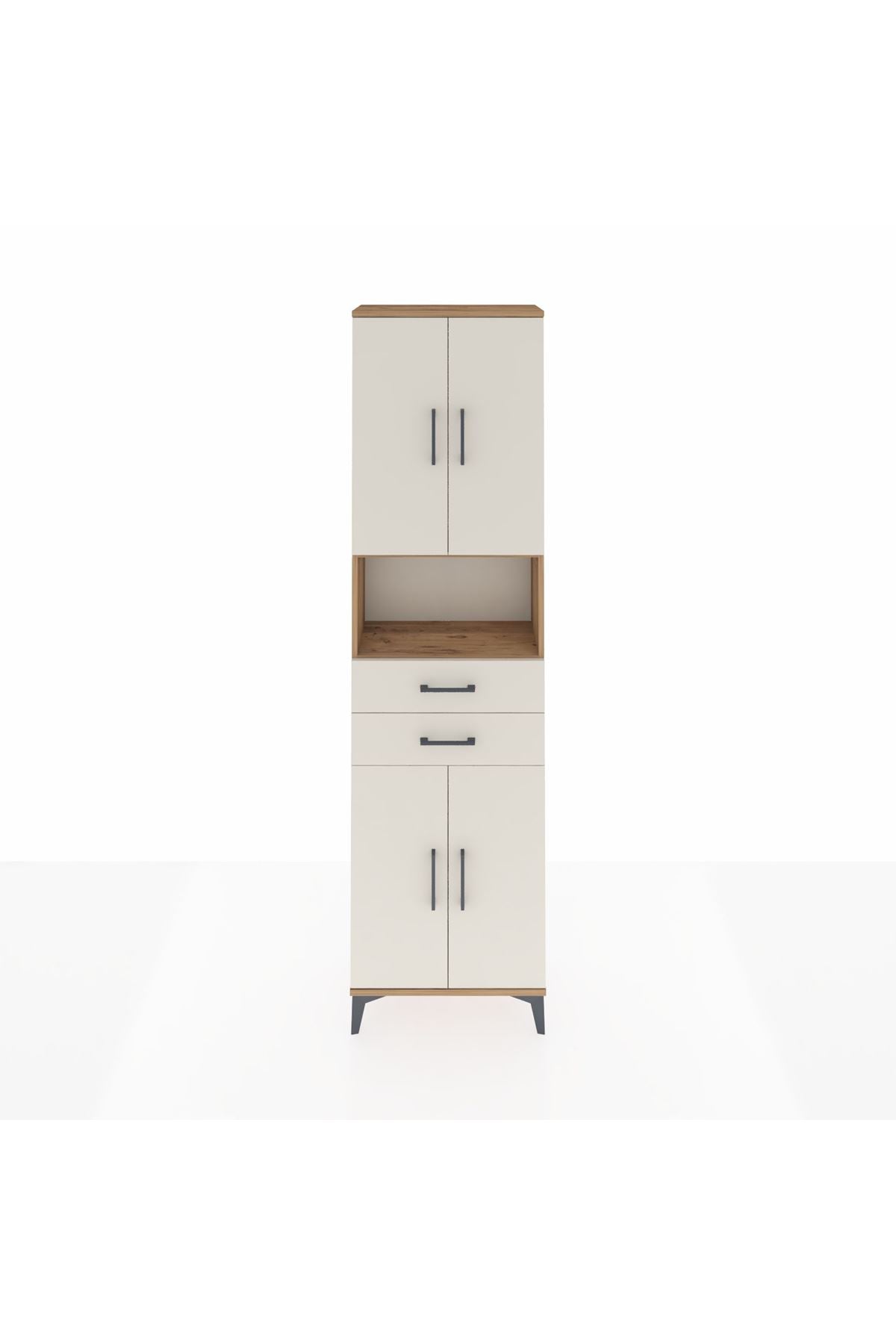 Arges Dolap 4 Raflı 2 Çekmeceli 4 Kapaklı 60x30x221 - S29M240V7A