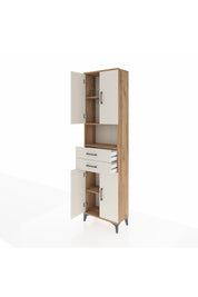 Arges Dolap 4 Raflı 2 Çekmeceli 4 Kapaklı 60x30x221 - S29M240V7A