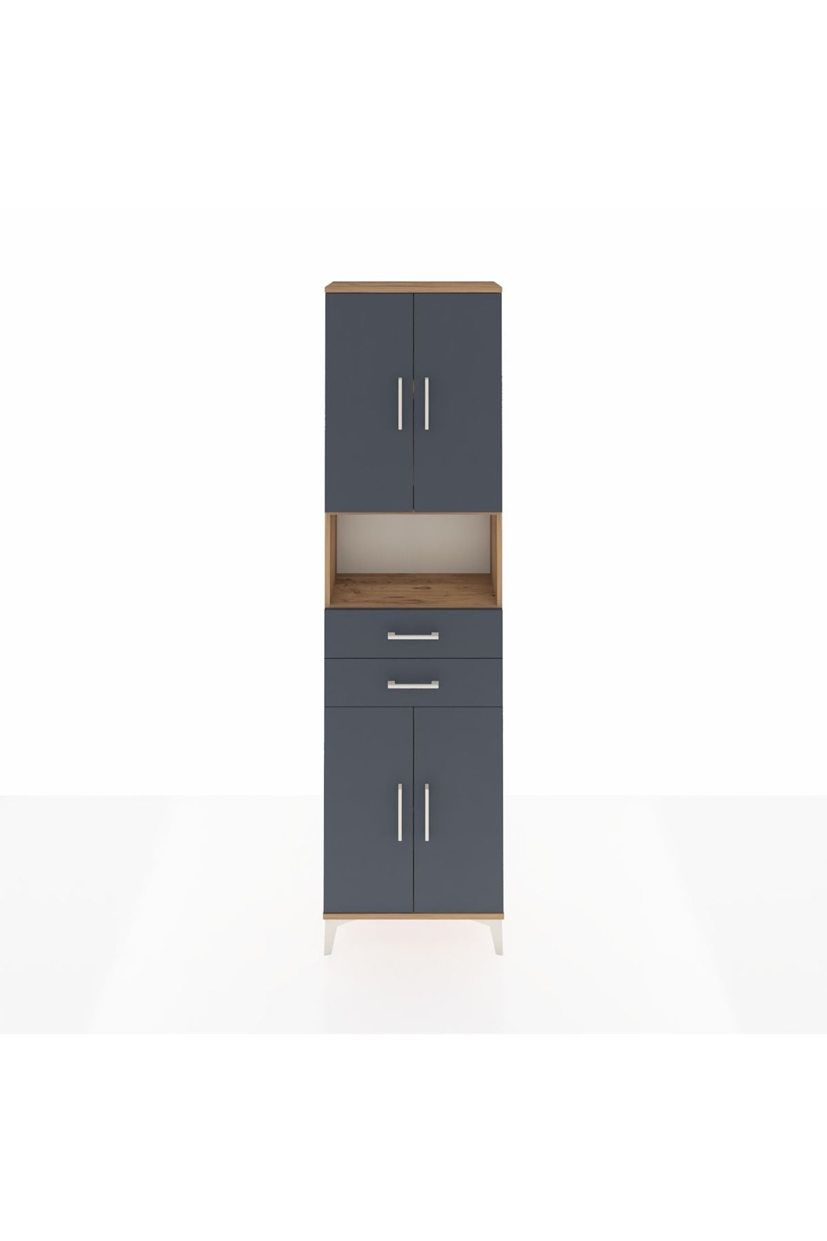 Arges Dolap 4 Raflı 2 Çekmeceli 4 Kapaklı 60x30x221 - S29M240V8A