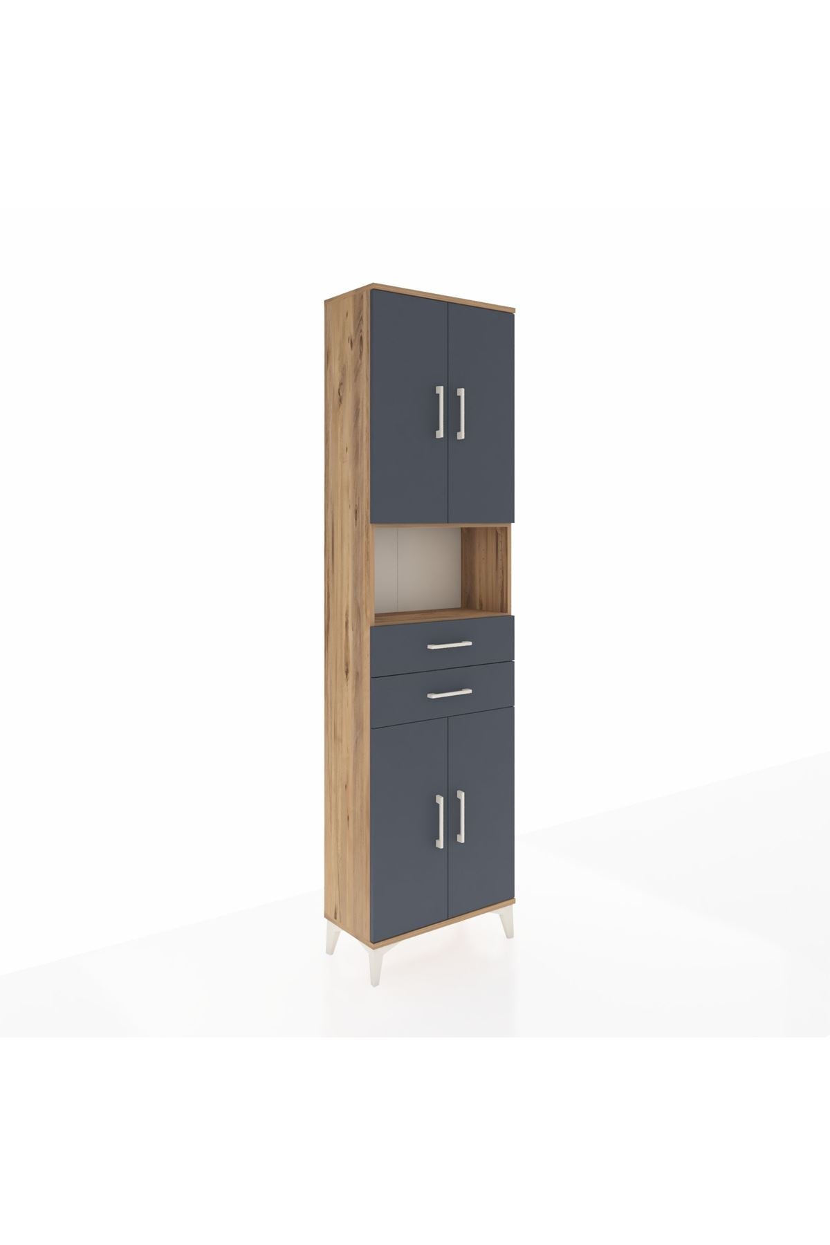 Arges Dolap 4 Raflı 2 Çekmeceli 4 Kapaklı 60x30x221 - S29M240V8A