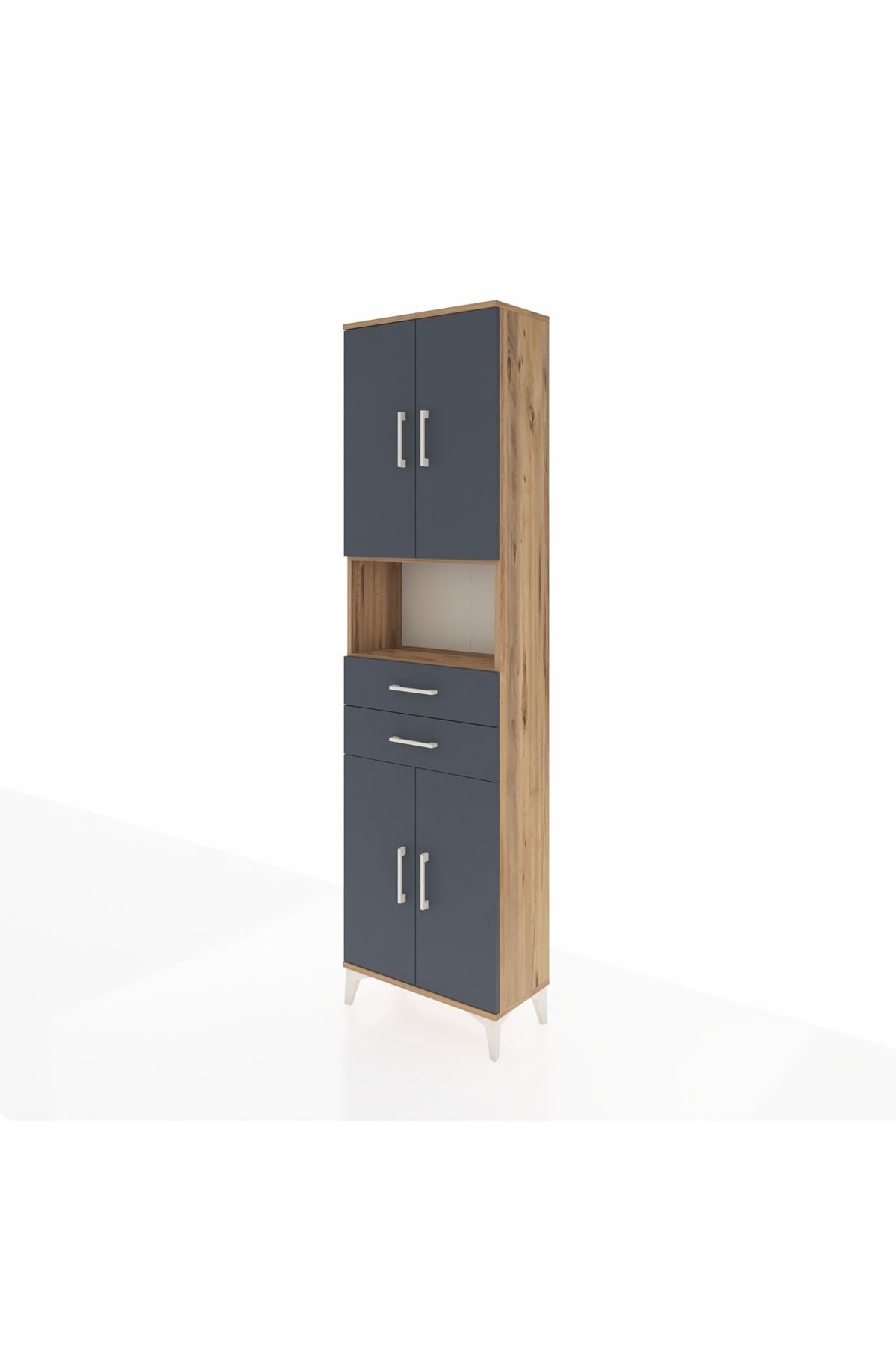 Arges Dolap 4 Raflı 2 Çekmeceli 4 Kapaklı 60x30x221 - S29M240V8A