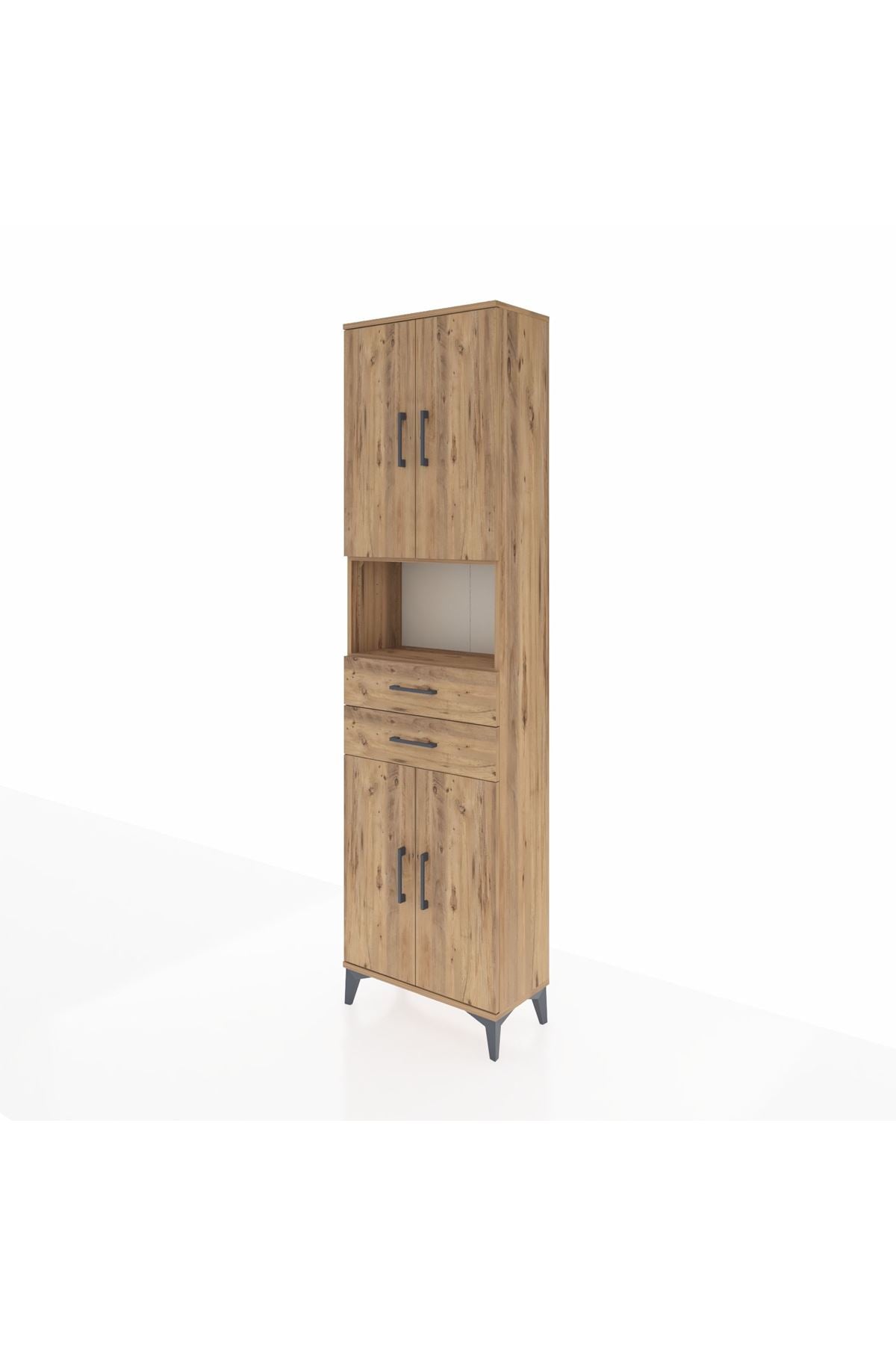 Arges Dolap 4 Raflı 2 Çekmeceli 4 Kapaklı 60x30x221 - S29M240V9A