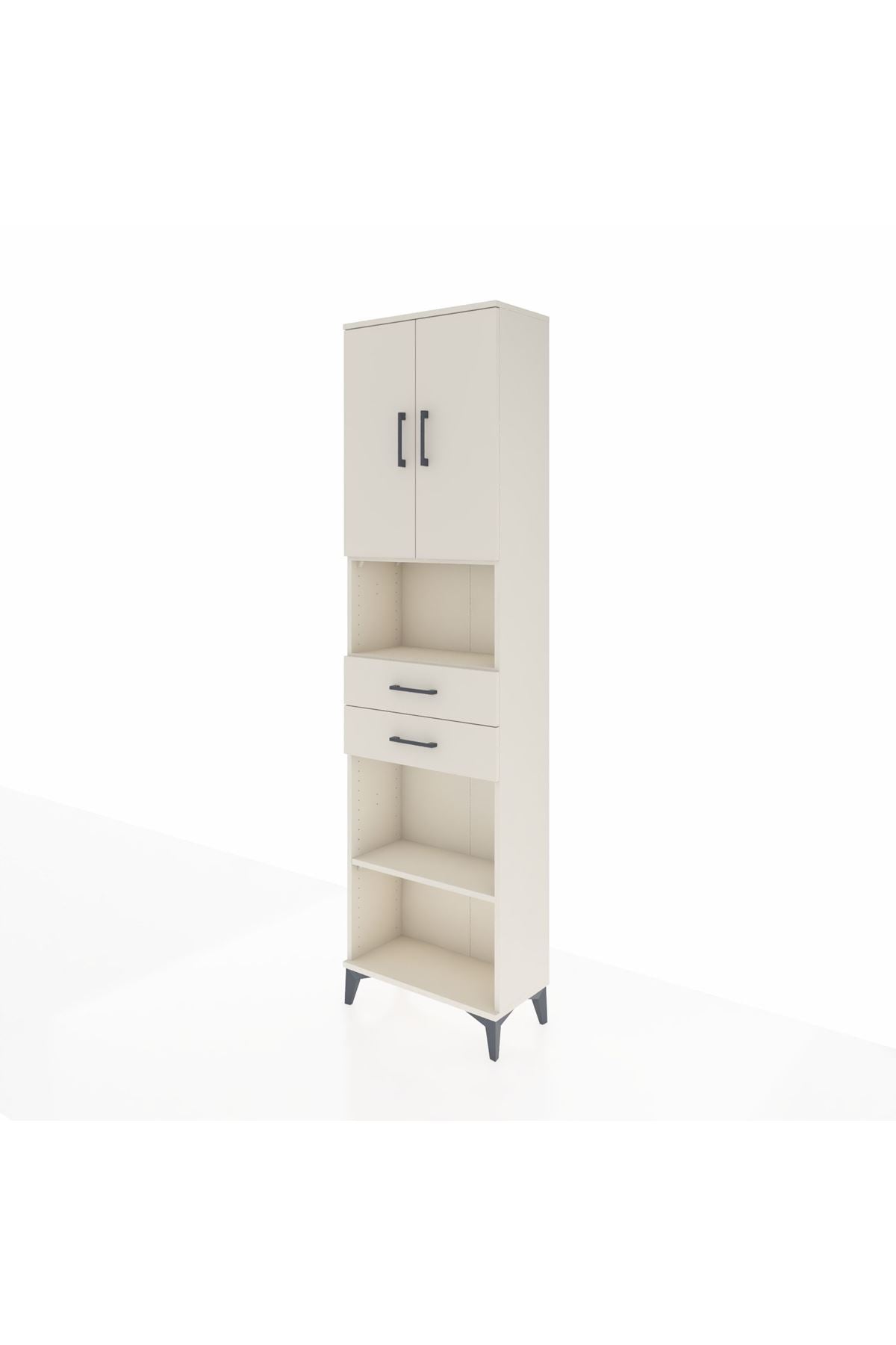Arges Dolap 4 Raflı 2 Çekmeceli 2 Kapaklı 60x30x221 - S29M241V1A