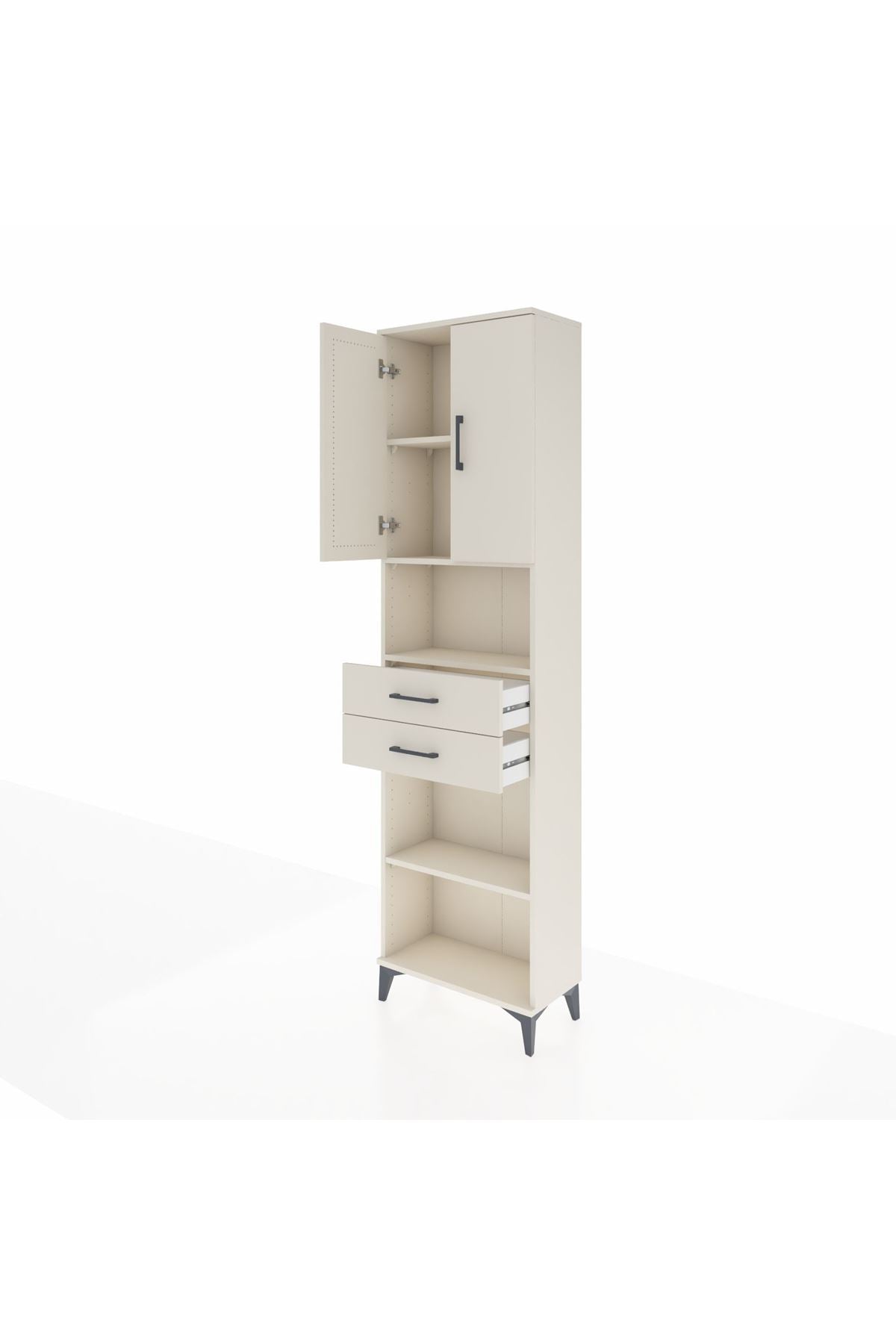 Arges Dolap 4 Raflı 2 Çekmeceli 2 Kapaklı 60x30x221 - S29M241V1A