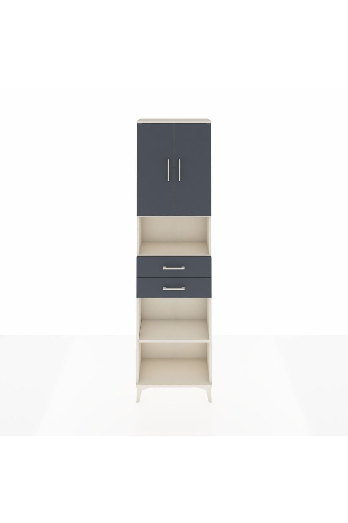 Arges Dolap 4 Raflı 2 Çekmeceli 2 Kapaklı 60x30x221 - S29M241V2A