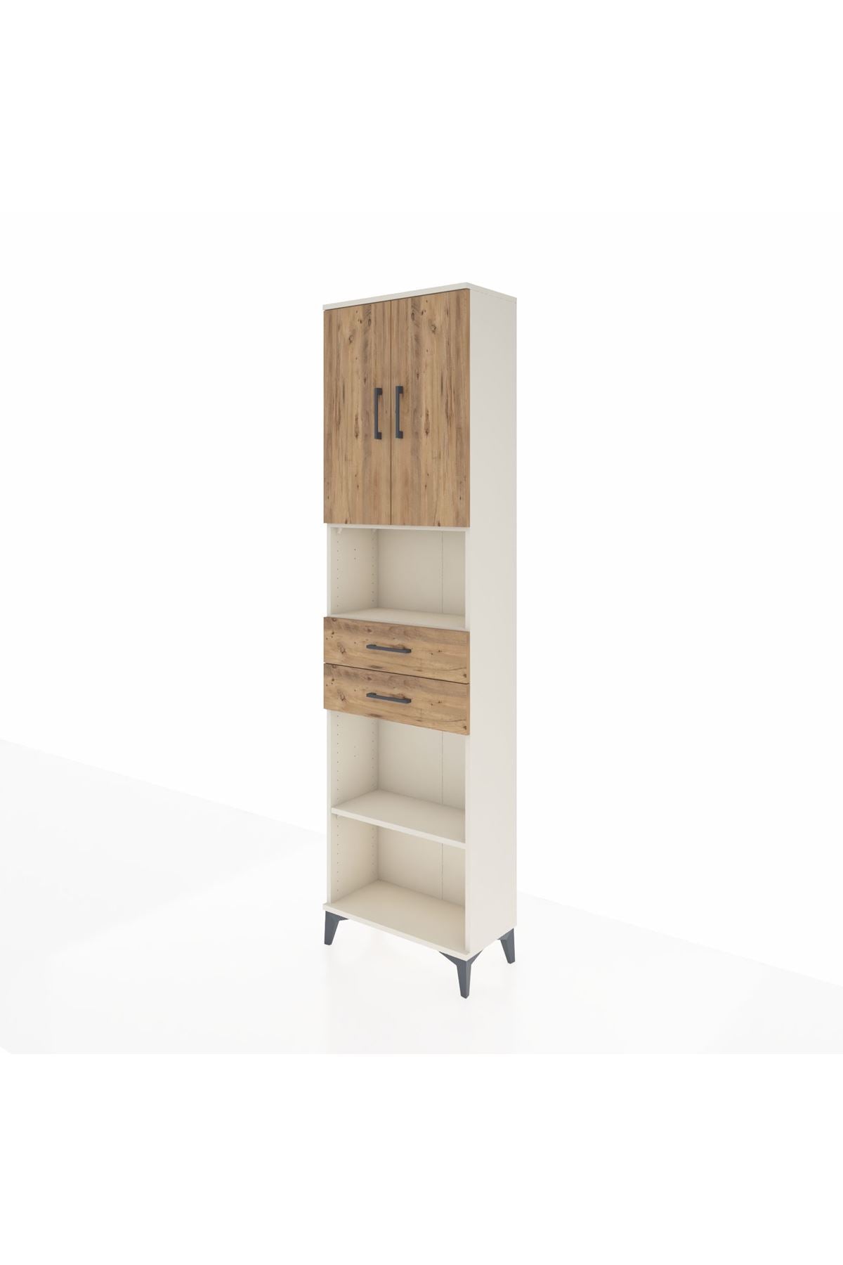 Arges Dolap 4 Raflı 2 Çekmeceli 2 Kapaklı 60x30x221 - S29M241V3A