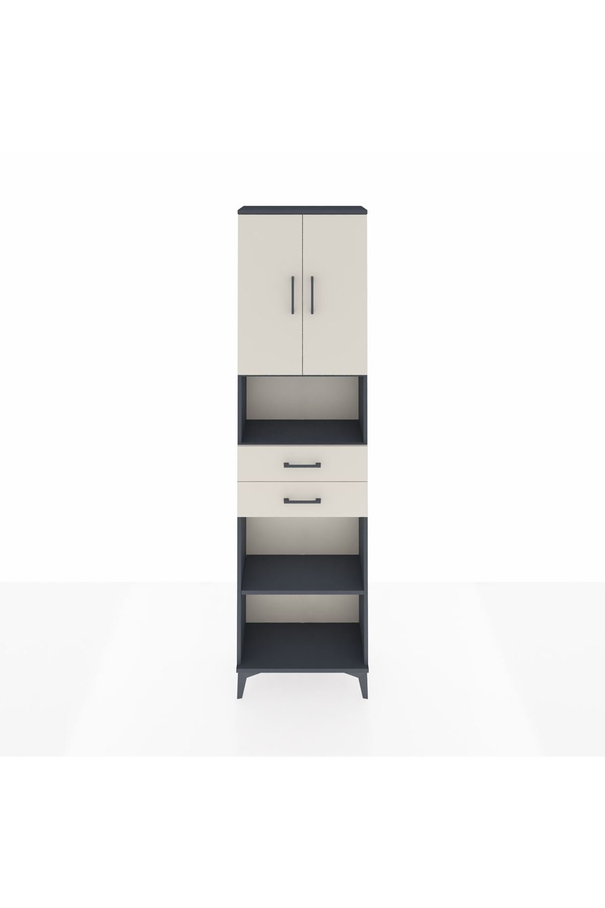 Arges Dolap 4 Raflı 2 Çekmeceli 2 Kapaklı 60x30x221 - S29M241V4A