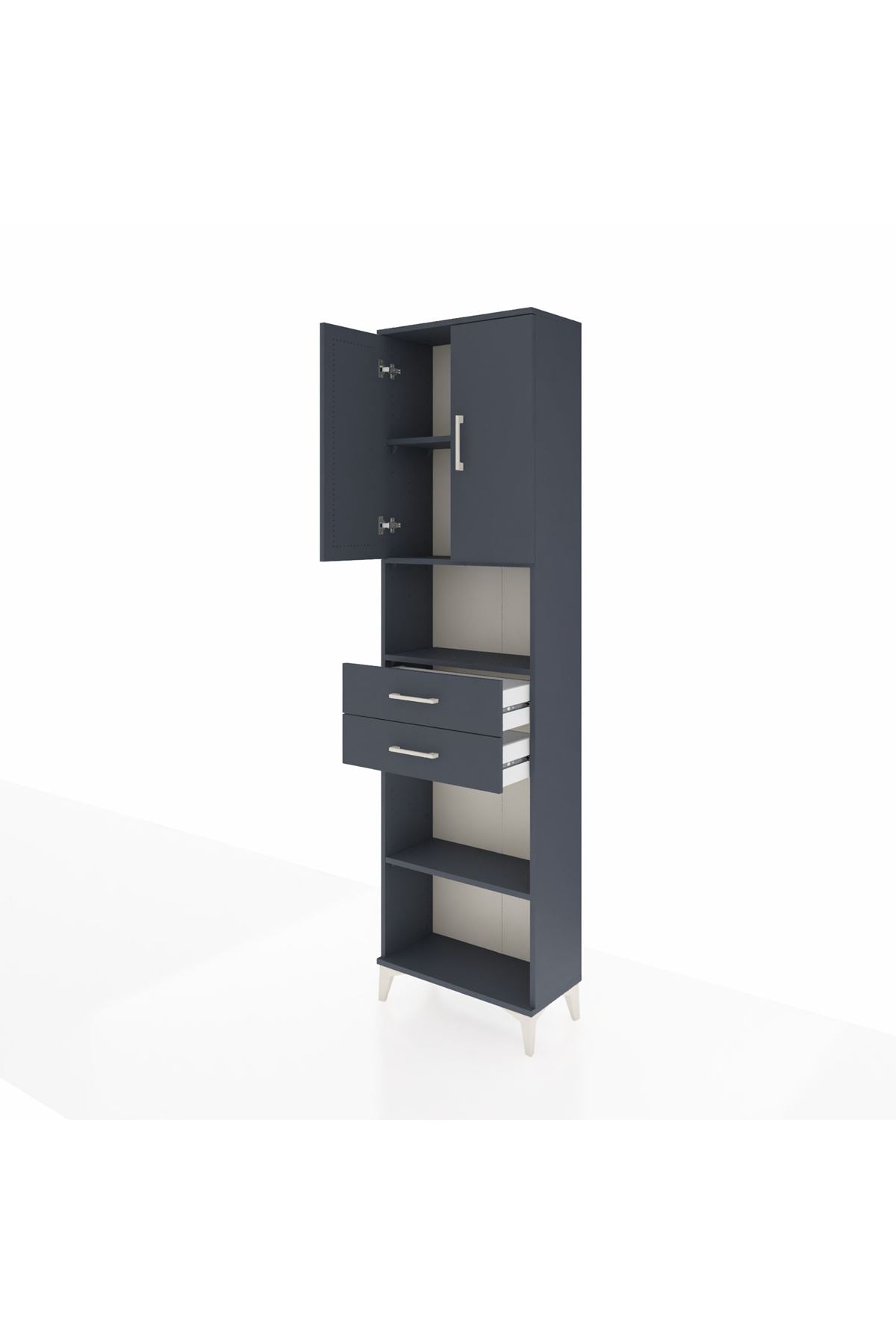 Arges Dolap 4 Raflı 2 Çekmeceli 2 Kapaklı 60x30x221 - S29M241V5A