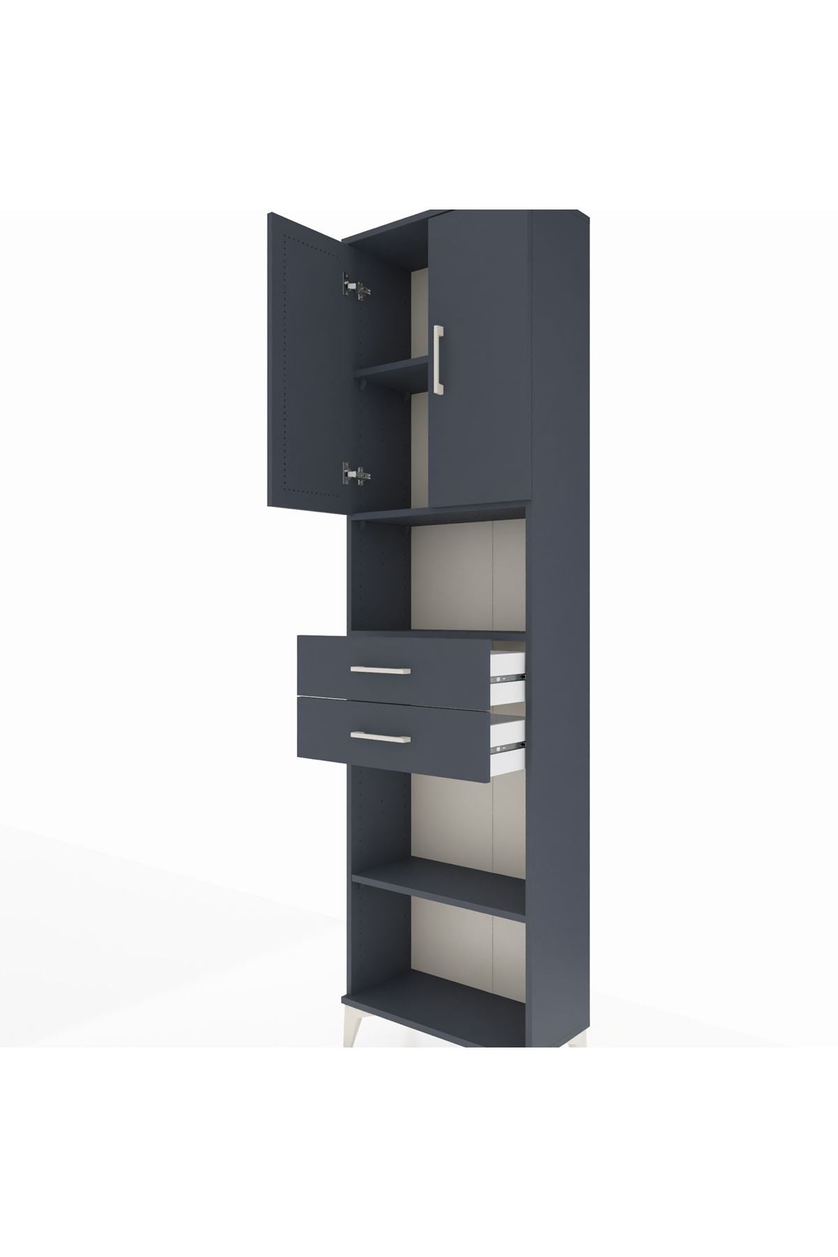 Arges Dolap 4 Raflı 2 Çekmeceli 2 Kapaklı 60x30x221 - S29M241V5A
