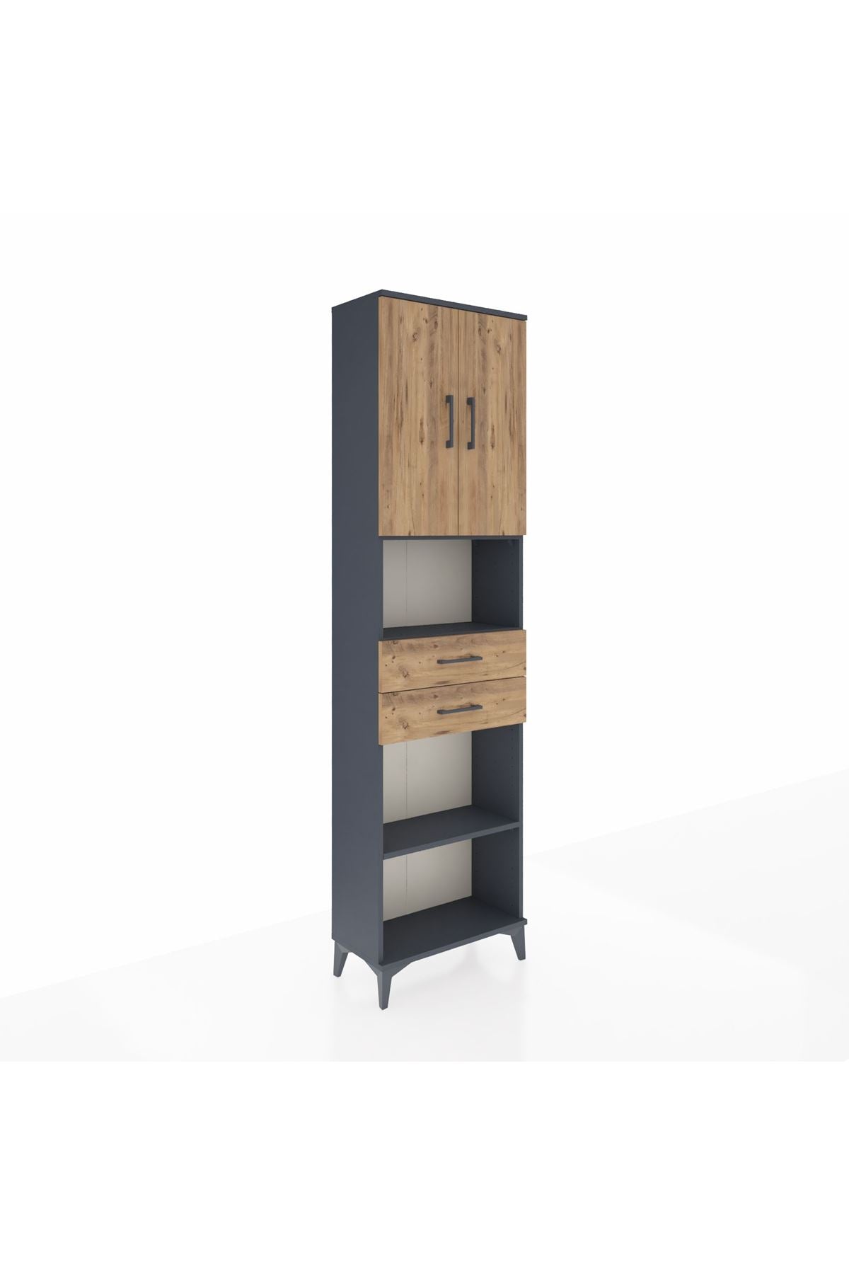 Arges Dolap 4 Raflı 2 Çekmeceli 2 Kapaklı 60x30x221 - S29M241V6A