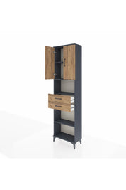 Arges Dolap 4 Raflı 2 Çekmeceli 2 Kapaklı 60x30x221 - S29M241V6A