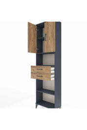Arges Dolap 4 Raflı 2 Çekmeceli 2 Kapaklı 60x30x221 - S29M241V6A
