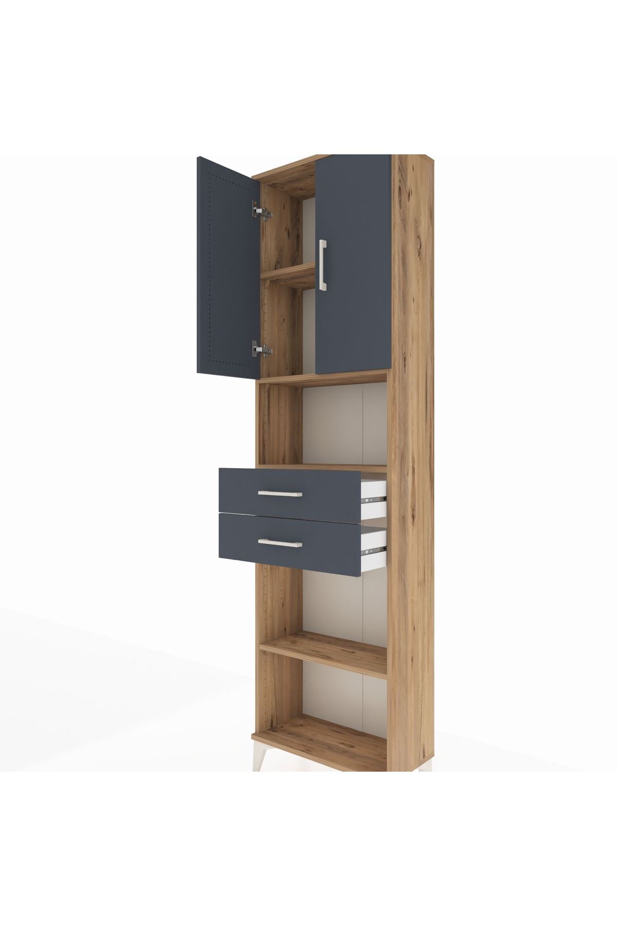Arges Dolap 4 Raflı 2 Çekmeceli 2 Kapaklı 60x30x221 - S29M241V8A