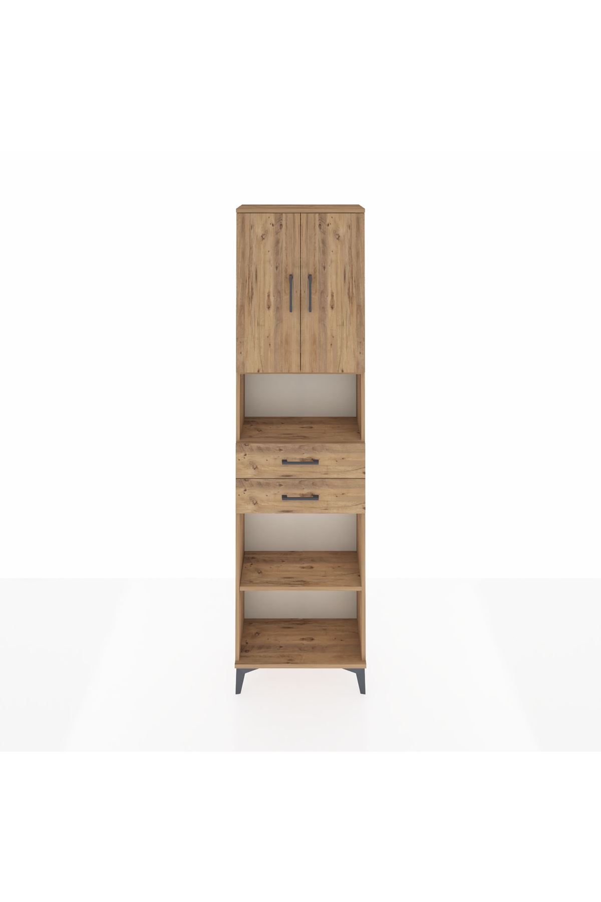 Arges Dolap 4 Raflı 2 Çekmeceli 2 Kapaklı 60x30x221 - S29M241V9A