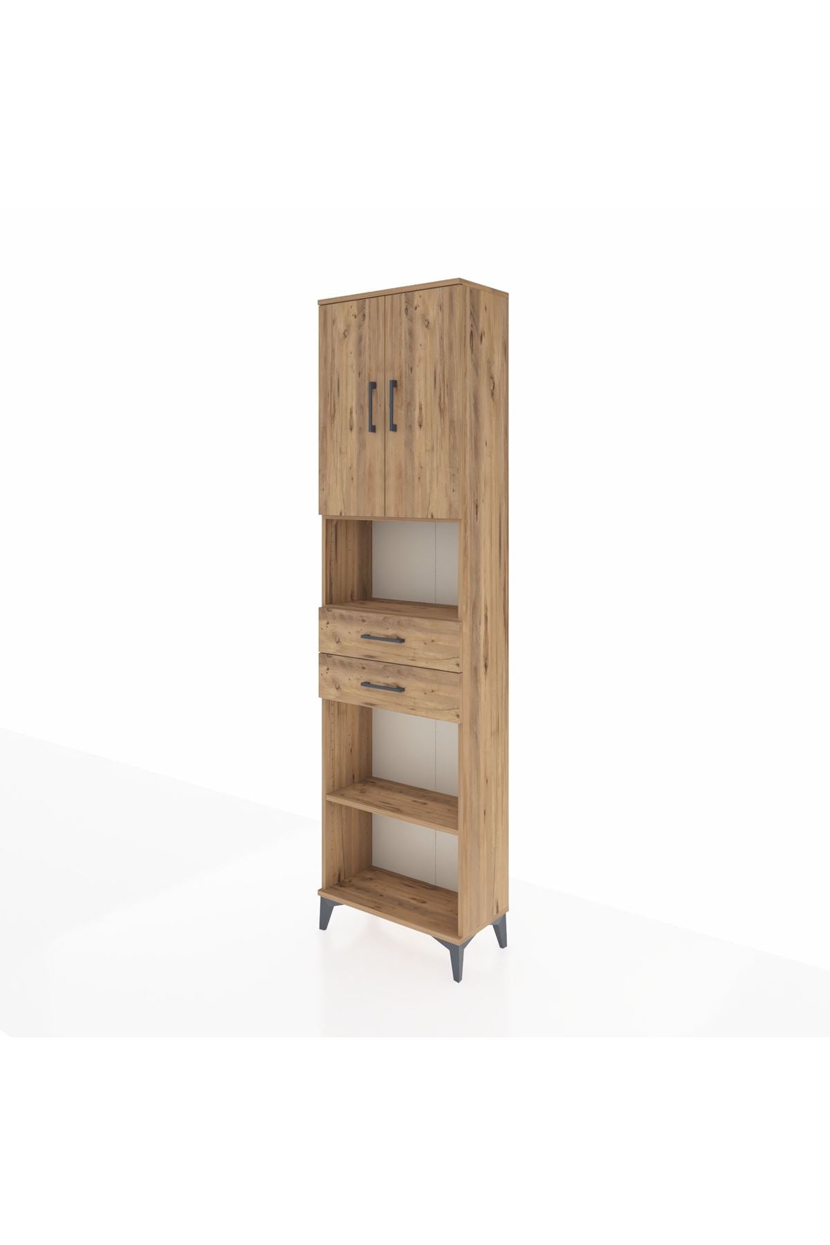 Arges Dolap 4 Raflı 2 Çekmeceli 2 Kapaklı 60x30x221 - S29M241V9A
