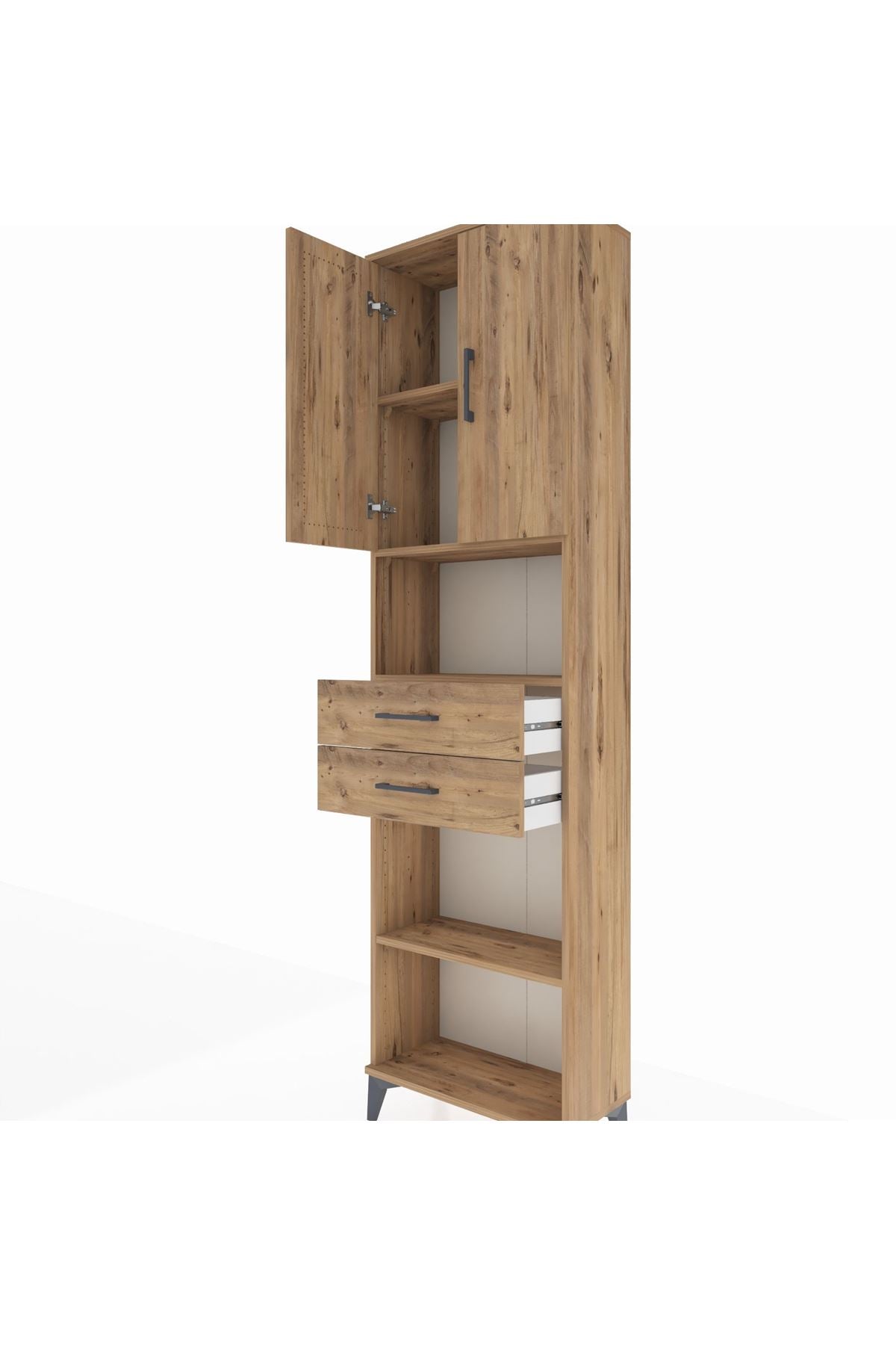 Arges Dolap 4 Raflı 2 Çekmeceli 2 Kapaklı 60x30x221 - S29M241V9A
