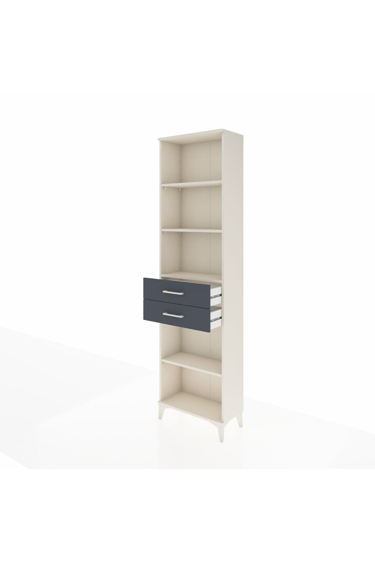 Arges Dolap 4 Raflı 2 Çekmeceli 60x30x221 - S29M243V2A