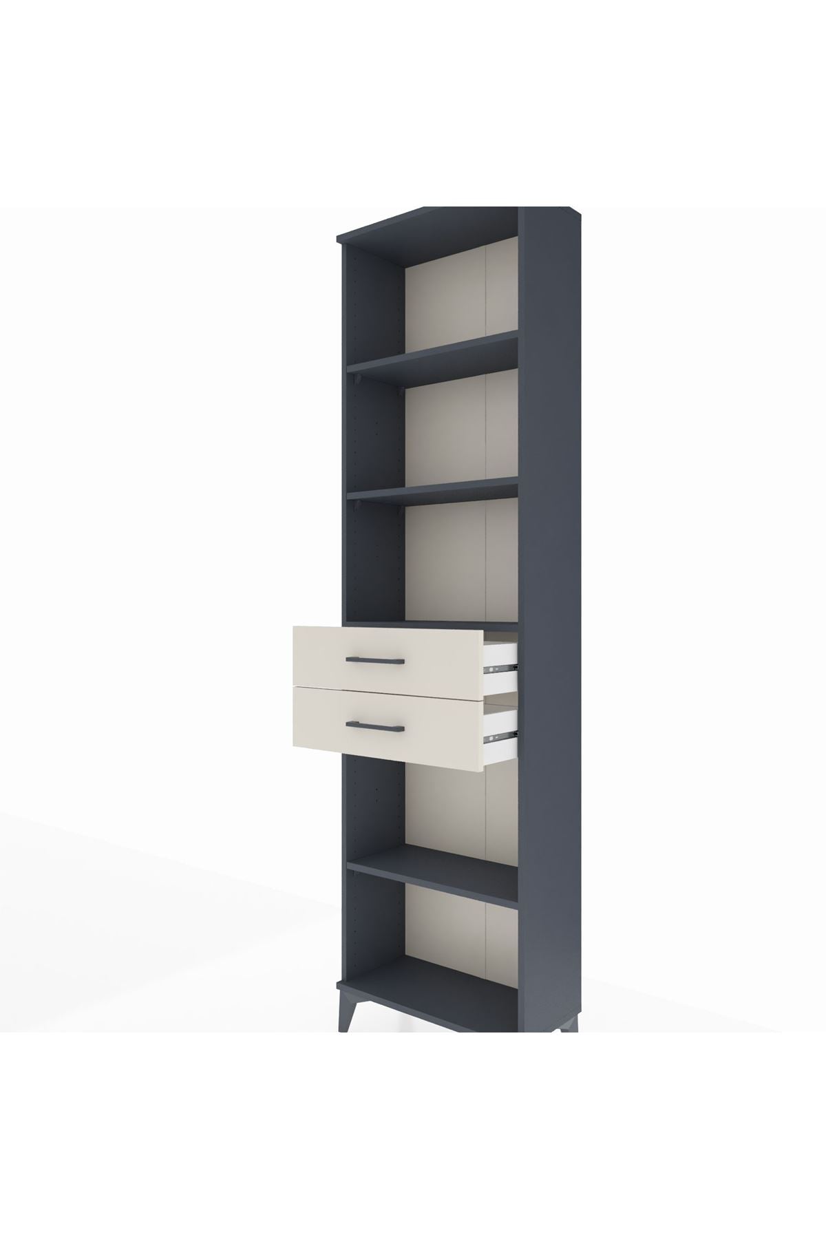 Arges Dolap 4 Raflı 2 Çekmeceli 60x30x221 - S29M243V4A
