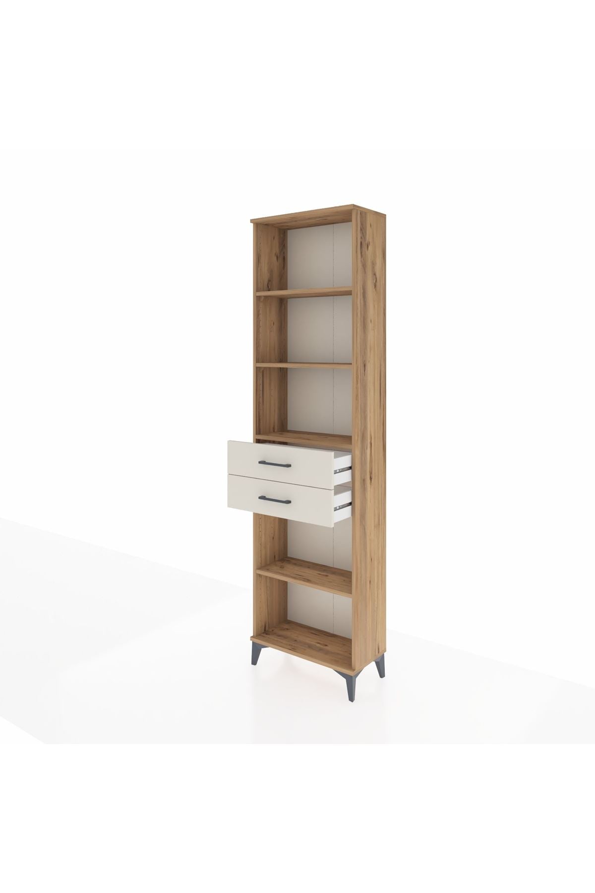 Arges Dolap 4 Raflı 2 Çekmeceli 60x30x221 - S29M243V7A