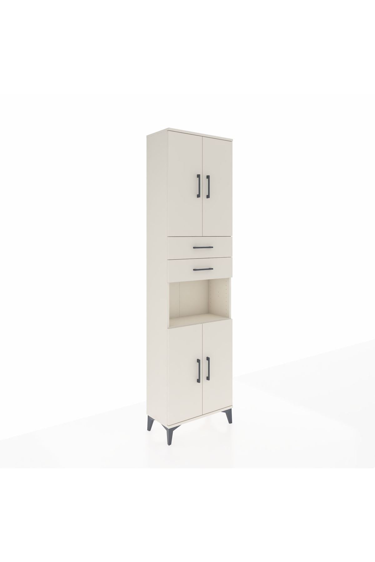 Arges Dolap 4 Raflı 2 Çekmeceli 4 Kapaklı 60x30x221 - S29M244V1A