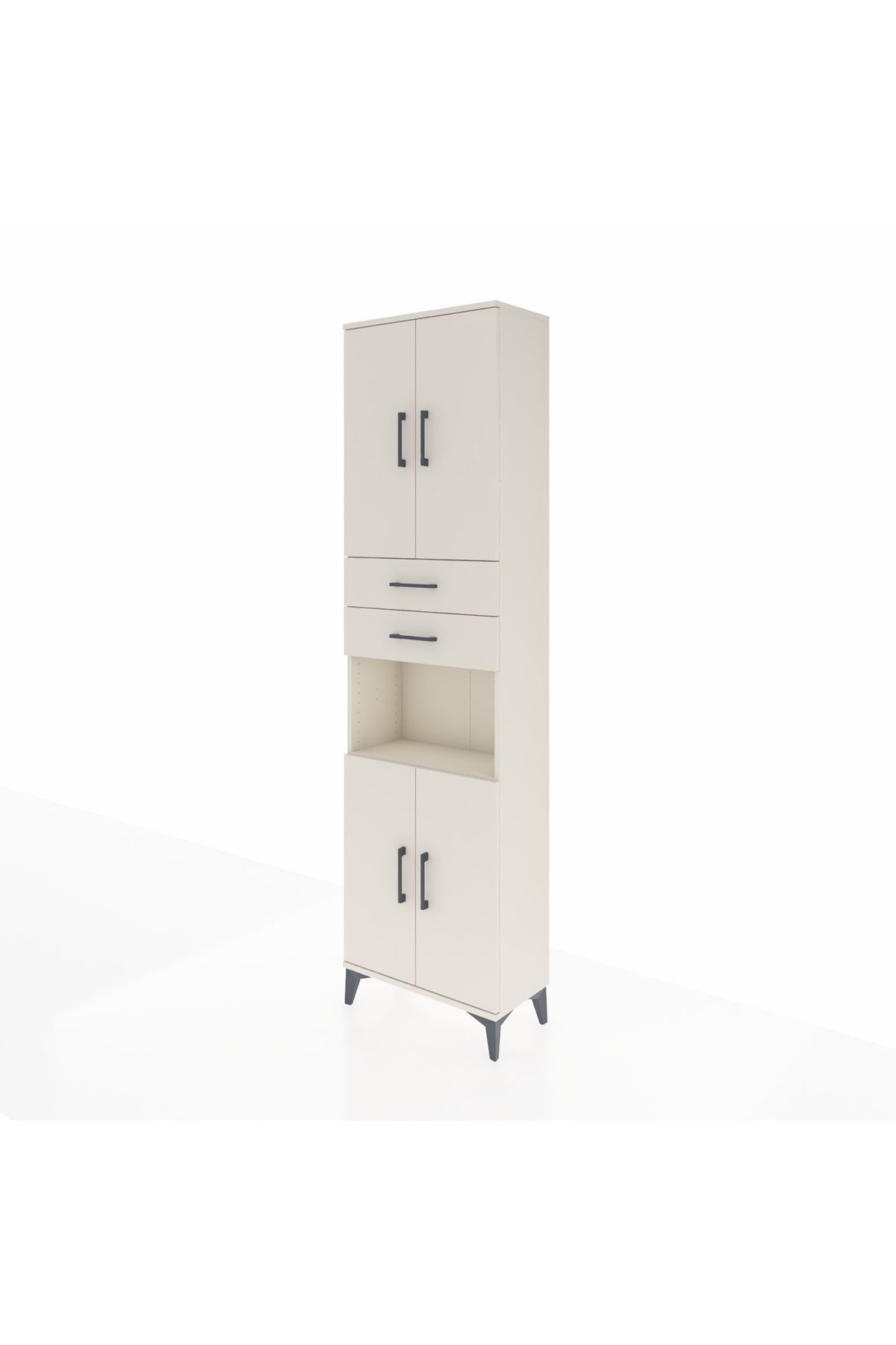 Arges Dolap 4 Raflı 2 Çekmeceli 4 Kapaklı 60x30x221 - S29M244V1A