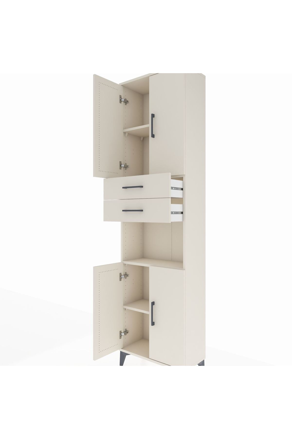 Arges Dolap 4 Raflı 2 Çekmeceli 4 Kapaklı 60x30x221 - S29M244V1A
