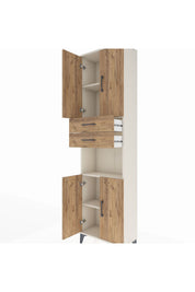 Arges Dolap 4 Raflı 2 Çekmeceli 4 Kapaklı 60x30x221 - S29M244V3A