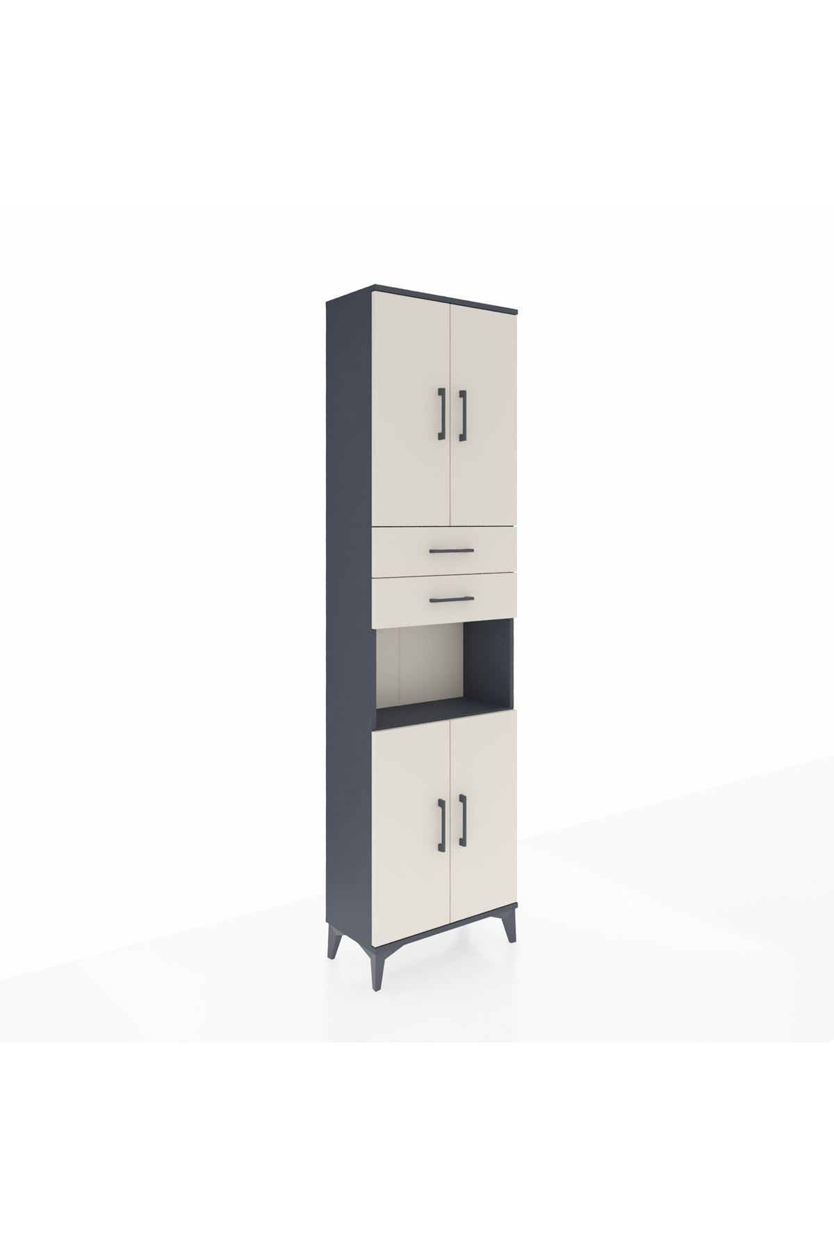 Arges Dolap 4 Raflı 2 Çekmeceli 4 Kapaklı 60x30x221 - S29M244V4A