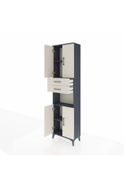 Arges Dolap 4 Raflı 2 Çekmeceli 4 Kapaklı 60x30x221 - S29M244V4A