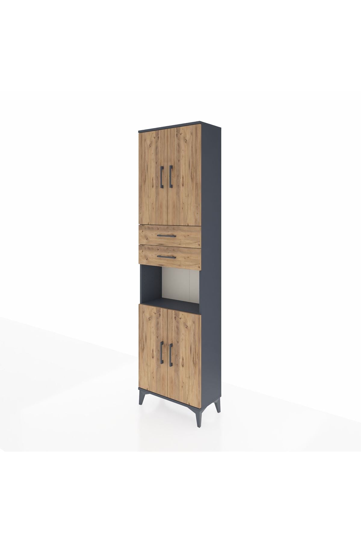 Arges Dolap 4 Raflı 2 Çekmeceli 4 Kapaklı 60x30x221 - S29M244V6A